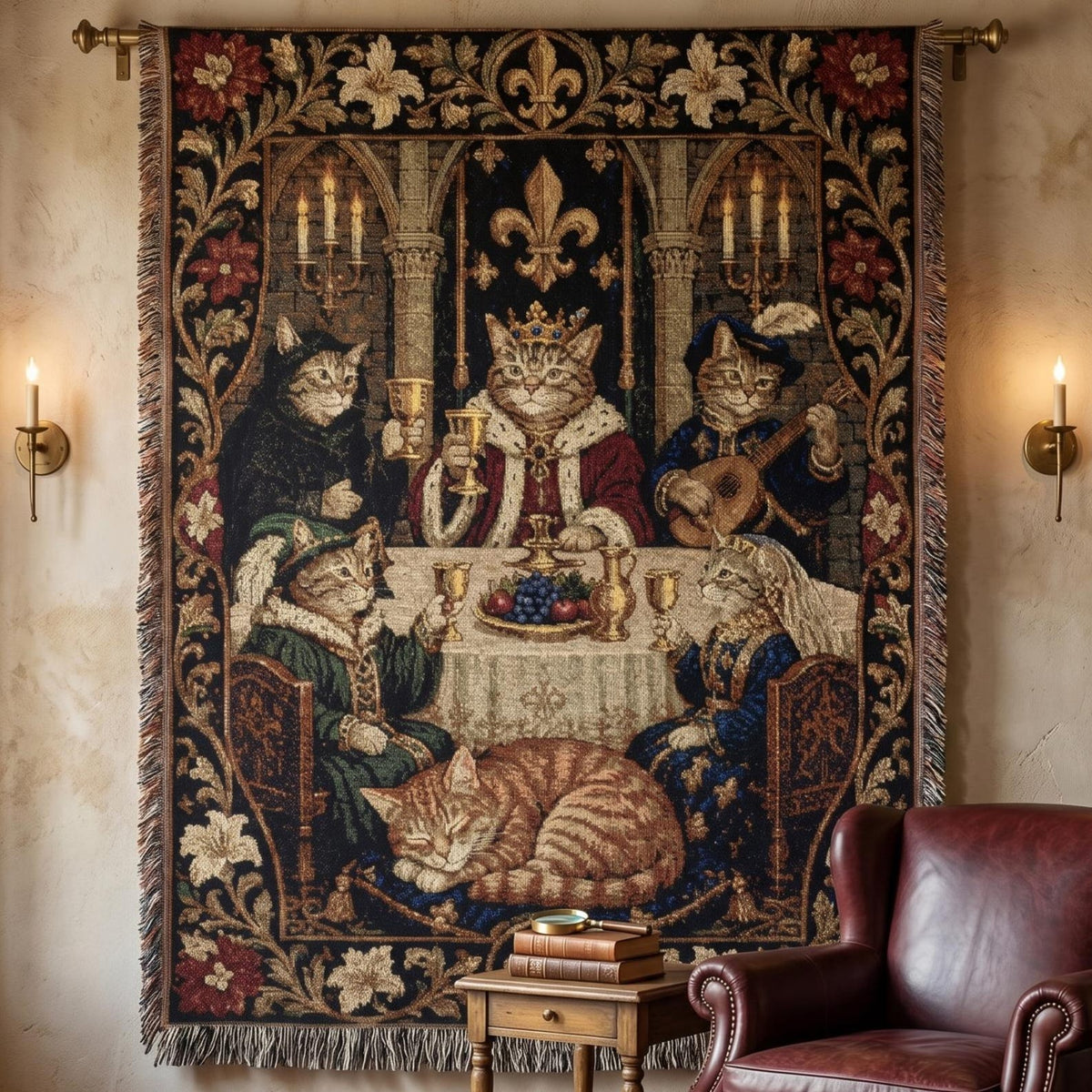 Viking Raven Blanket - Viking Longship Tapestry Wall Hanging Norse Raven Fjord Wall Art Large Wall