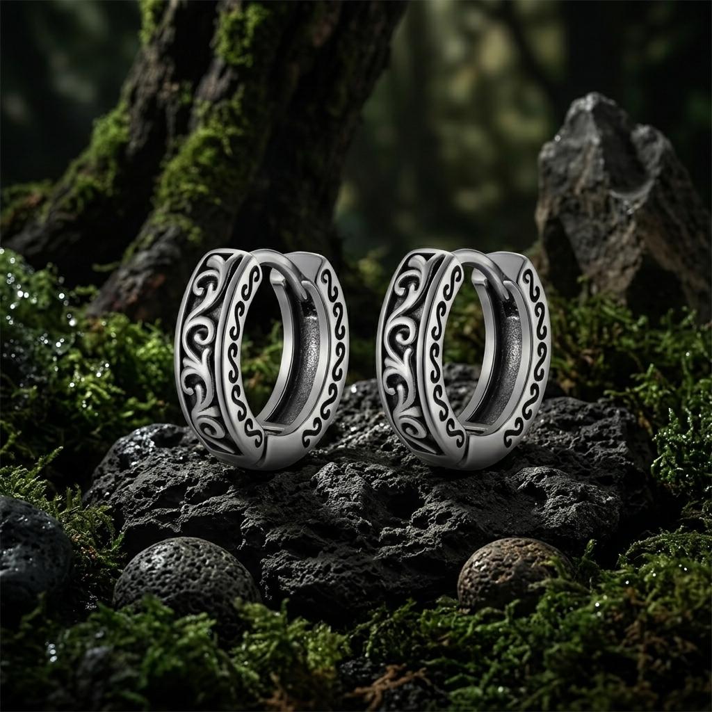 Viking Jewelry Accessory - Celtic braid hoop earrings, 8mm and 11 mm hoops, Viking earrings