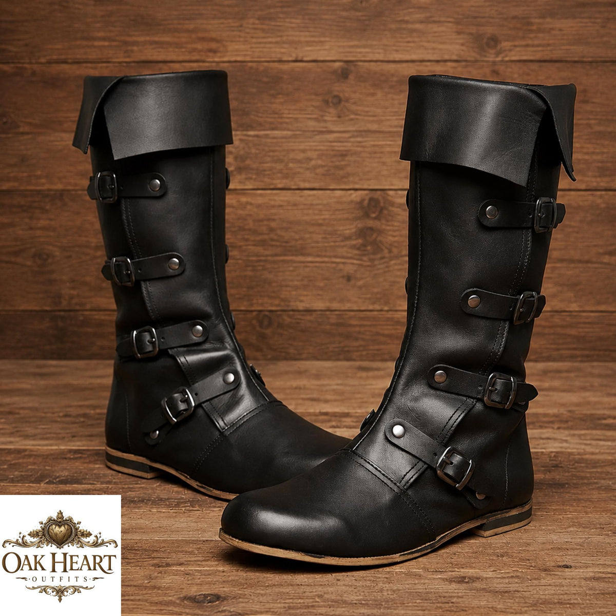 Viking Boots - Handmade Leather Viking Boots, Medieval Ankle Boots, LARP Cosplay Shoes