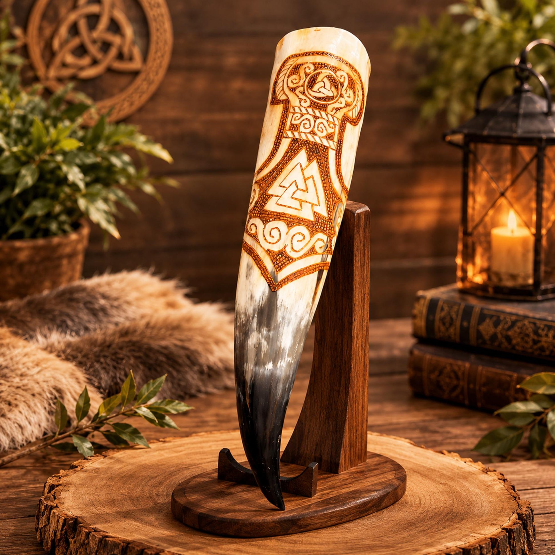 Viking Raven Mug - Norse Raven Horn Mug – Handmade Viking Drinking Cup for Mead, Beer & Medieval