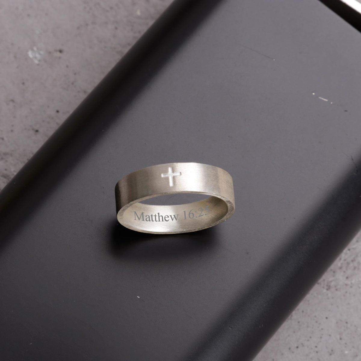 Viking Rune Ring - Personalized Silver Viking Rune Ring for Men, Engraved Norse Fidget Band, Nordic