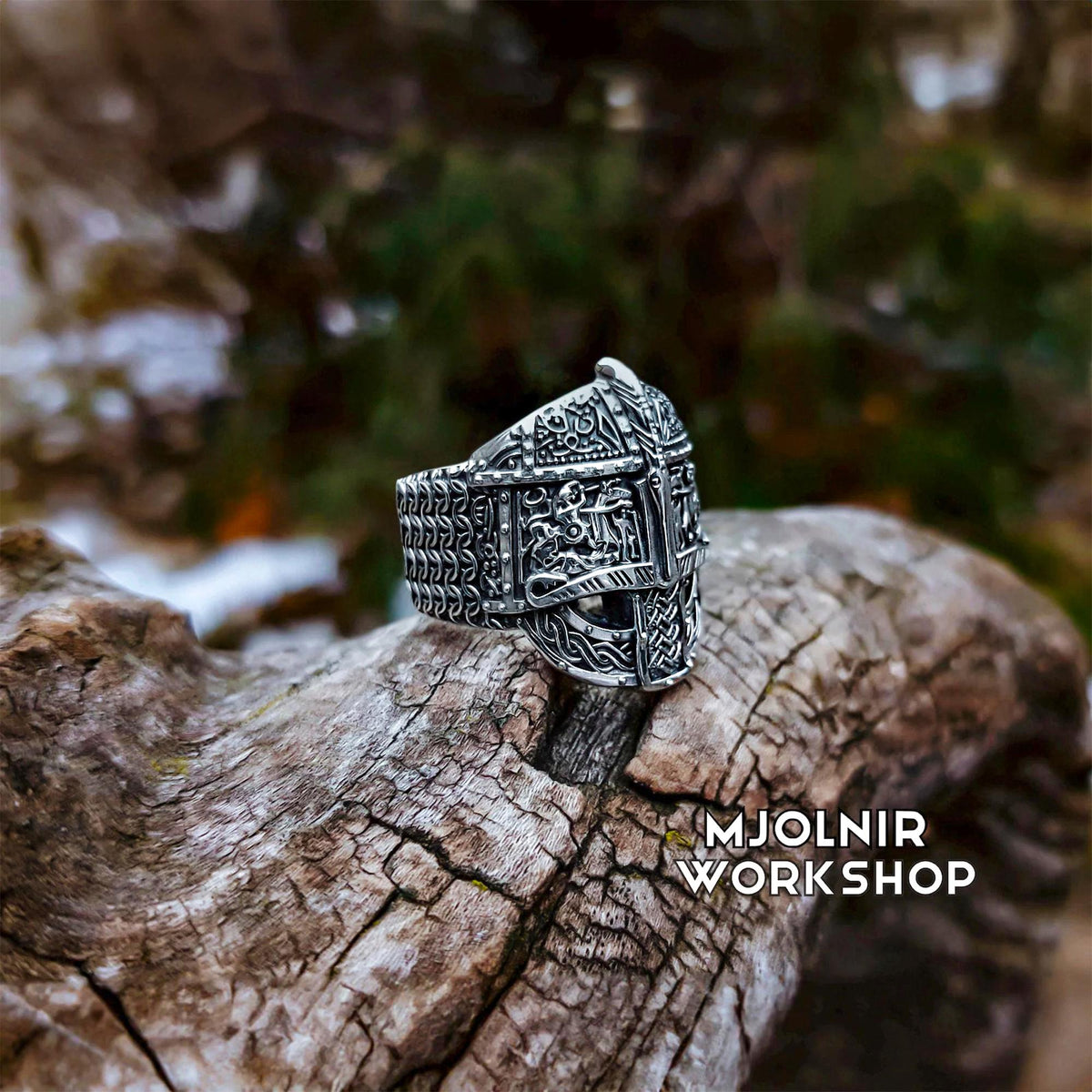 Viking Ring - Bronze Viking Ring: Vendel Era Norse Band, Design From Valsgarde Helmet