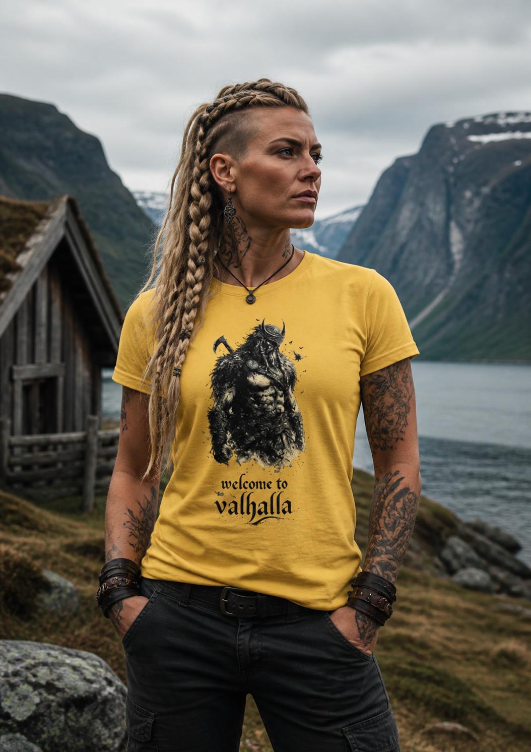 Viking Odin T-Shirt - Viking Sword Valhalla Valkyrie Myth Legend T-Shirt, Nordic Norse Mythology
