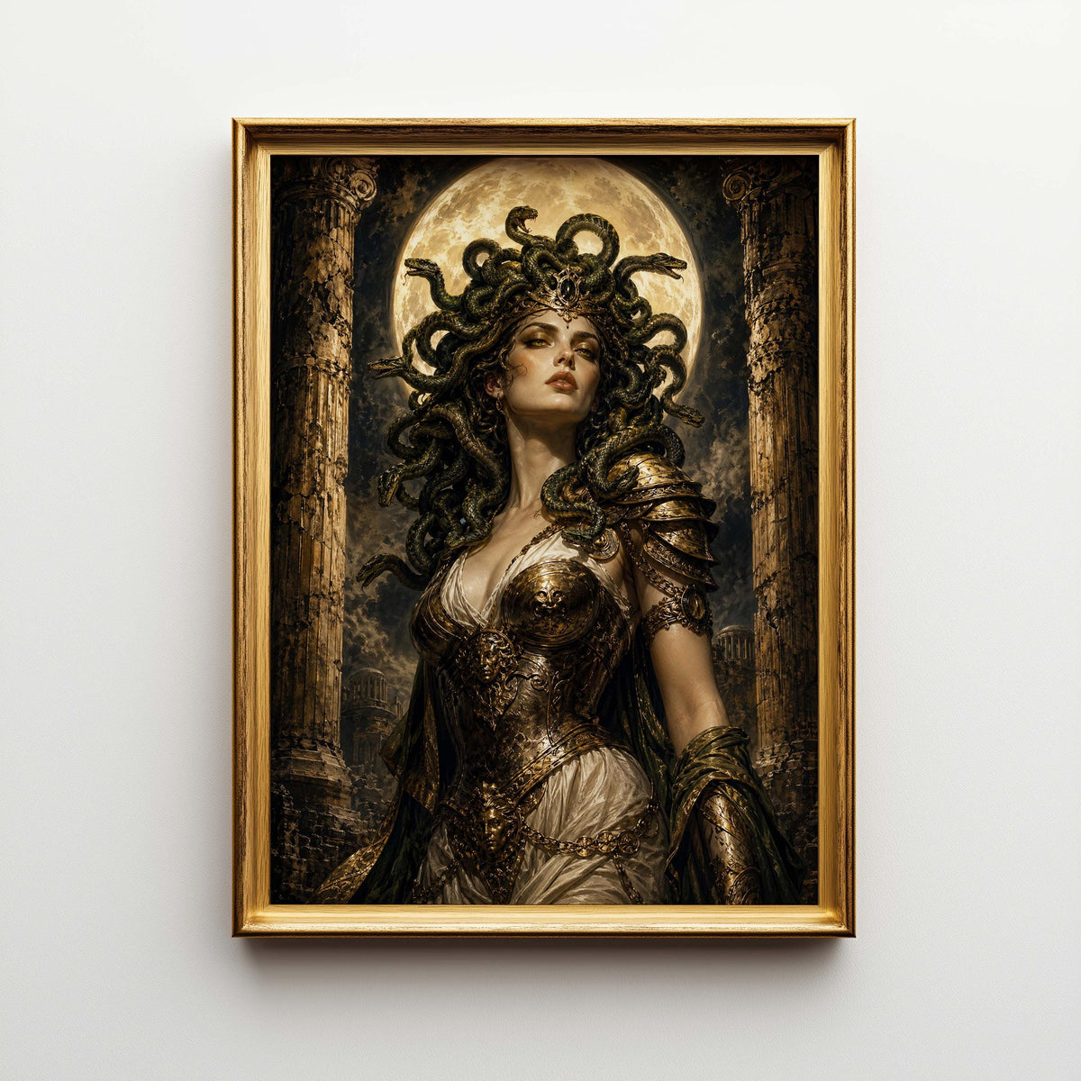 Viking Odin Home Decor - Dark Fantasy Odin Poster & Canvas, Norse God Viking Wall Art, Gothic Man