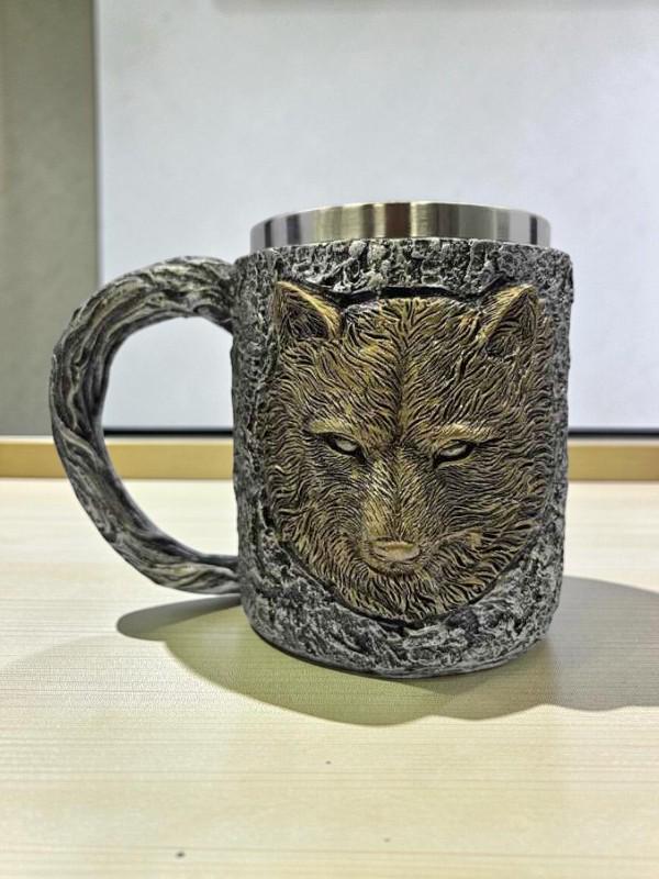 Viking Mug - Viking Axe Handle Tankard, Norse Warrior Beer Mug, Medieval Coffee Cup, Nordic