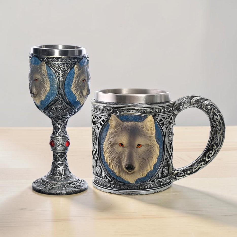 Viking Mug - Viking Axe Handle Tankard, Norse Warrior Beer Mug, Medieval Coffee Cup, Nordic