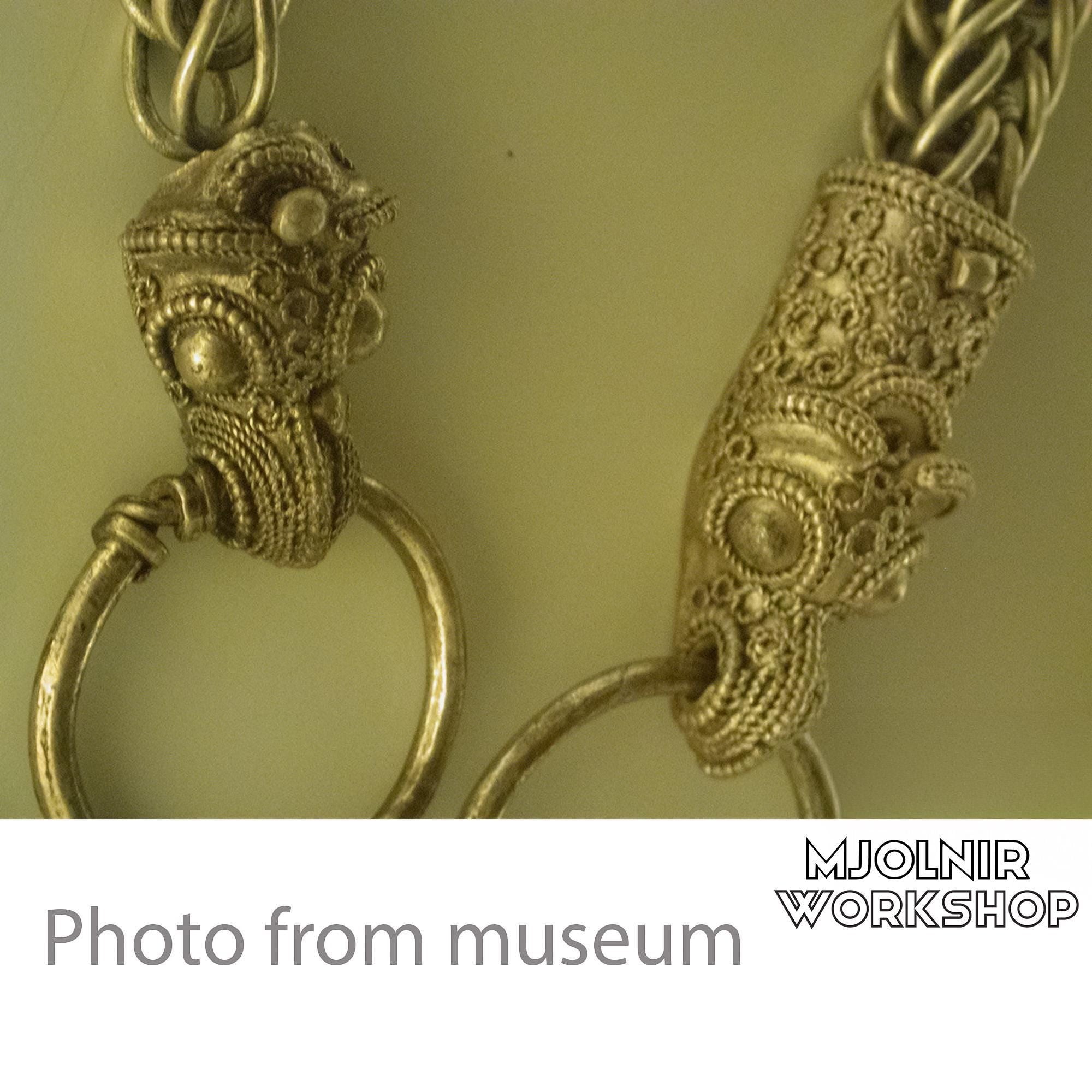 Viking Raven Necklace - Raven Head Viking Chain: Bronze Norse Necklace Replica