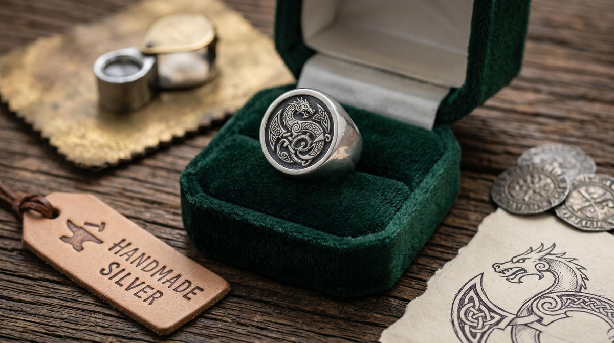 Viking Rune Ring - Engraved Viking Rune Ring, Hammered Sterling Silver Futhark Band, Ancient Norse