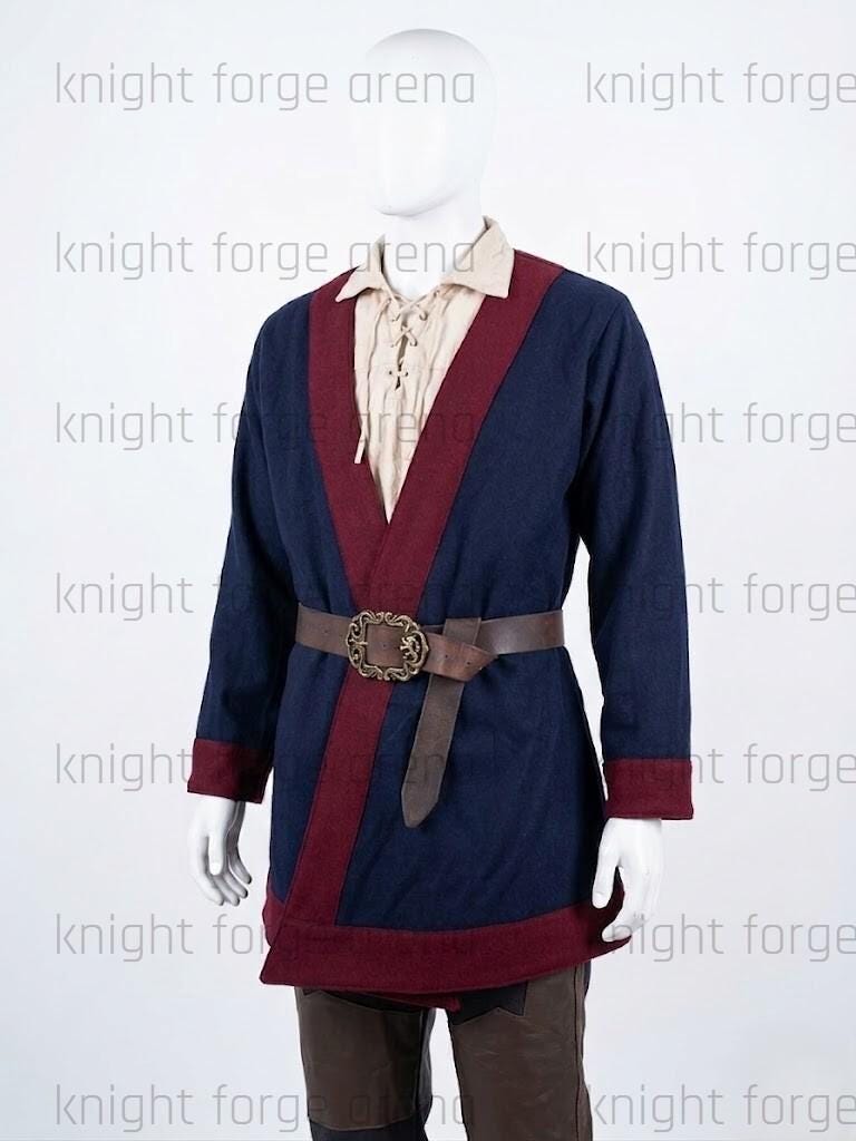 Viking Jacket - Viking Wool Klappenrock Coat, Early Medieval Warrior Tunic, Handcrafted Jacket