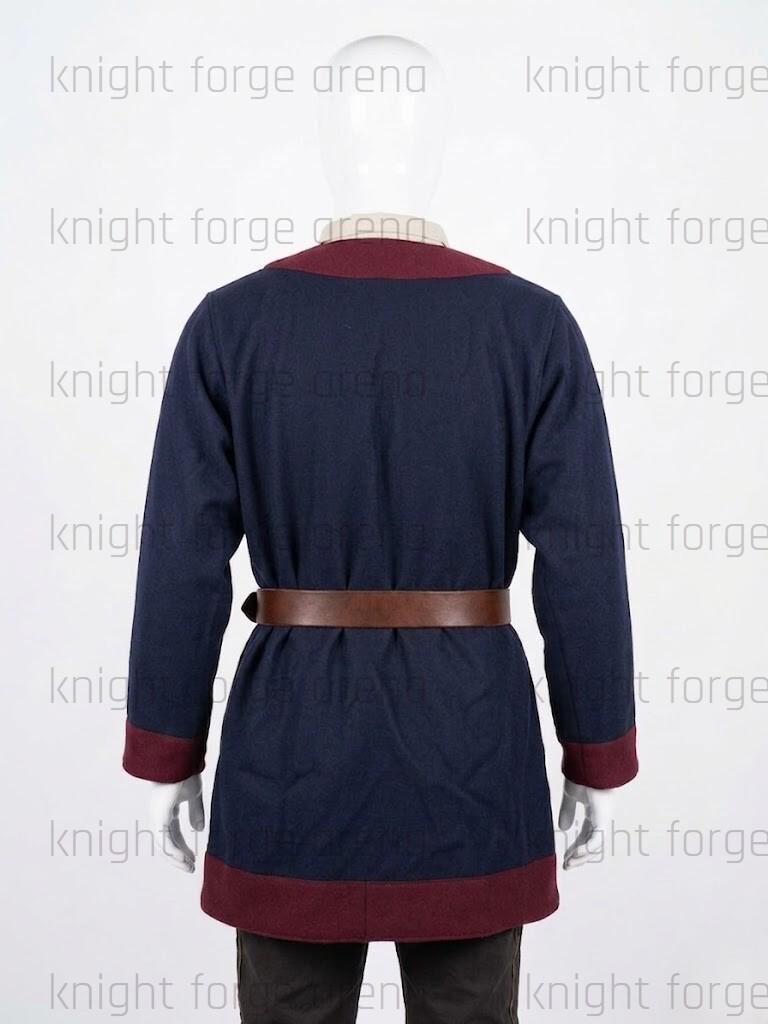 Viking Jacket - Viking Wool Klappenrock Coat, Early Medieval Warrior Tunic, Handcrafted Jacket