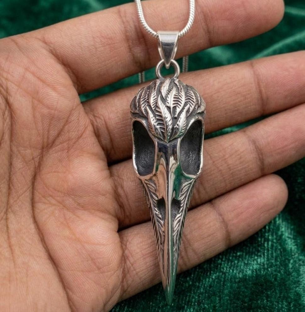Viking Raven Ring - Sterling Silver Raven Ring, Celtic Knot Ring, Viking Raven Ring, Gothic Mens