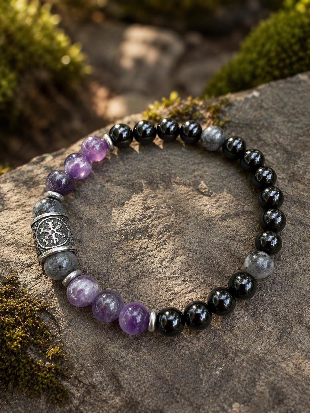 Viking Necklace - Norse Viking Helm of Awe, Tree of Life Ouroboros Pendant, Stainless Steel Talisman