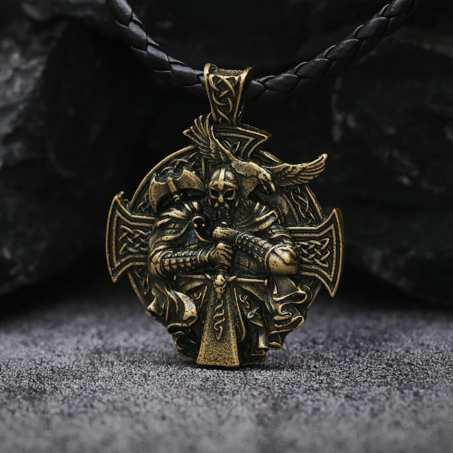 Viking Necklace - Bronze Double-link Viking Chain Necklace - Norse Jewelry