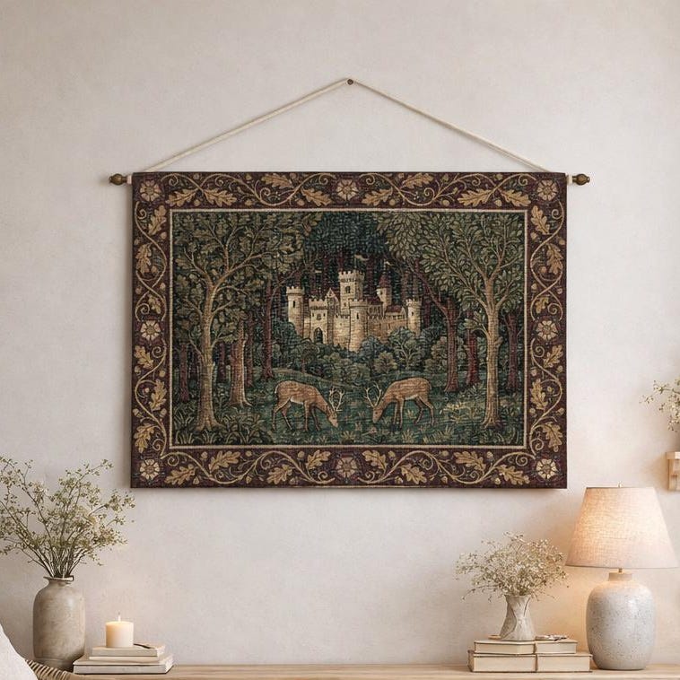 Viking Raven Blanket - Viking Longship Tapestry Wall Hanging Norse Raven Fjord Wall Art Large Wall