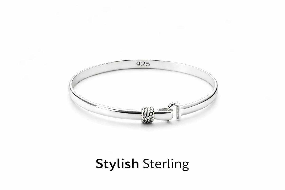 Viking Thor's Hammer Bracelet - Oxidised Sterling Silver Men's Cuff Bangle, Viking Rune, Thor's
