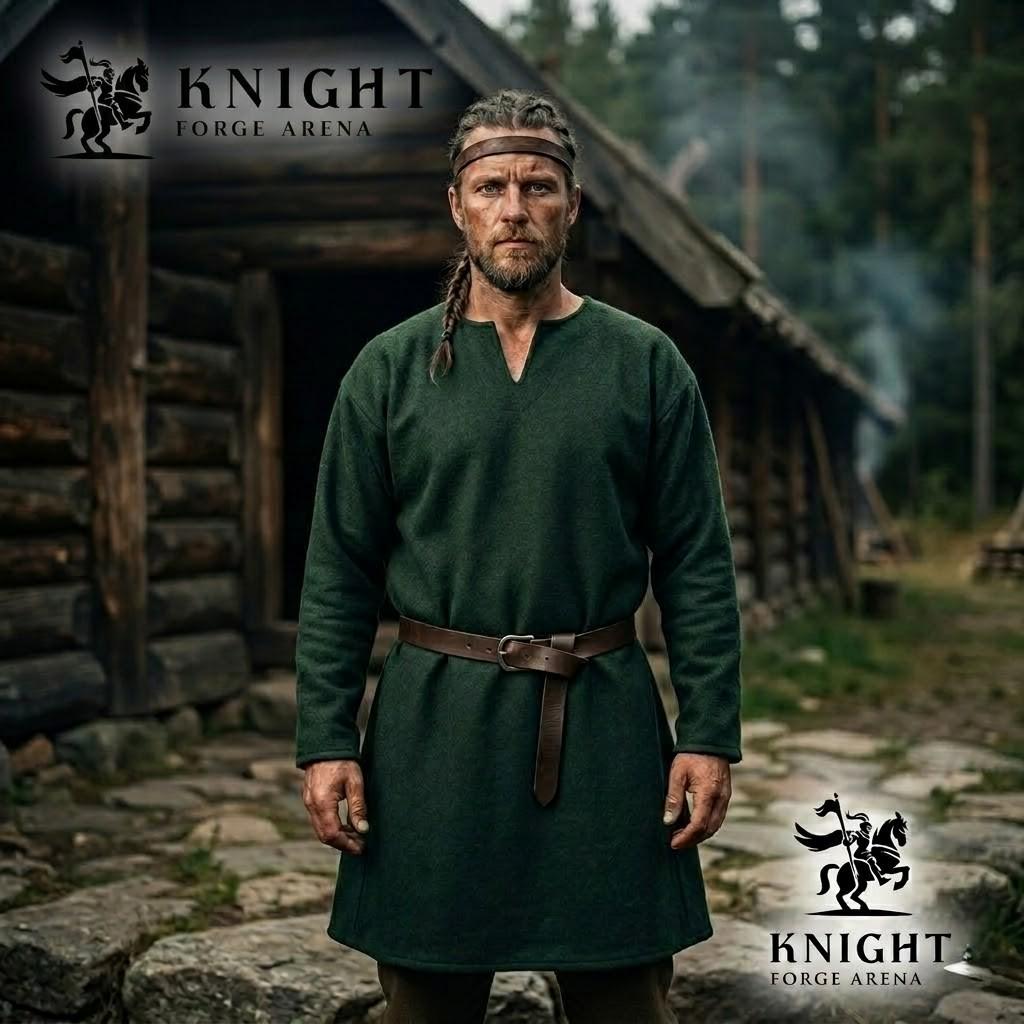 Viking Jacket - Viking Wool Klappenrock Coat, Early Medieval Warrior Tunic, Handcrafted Jacket