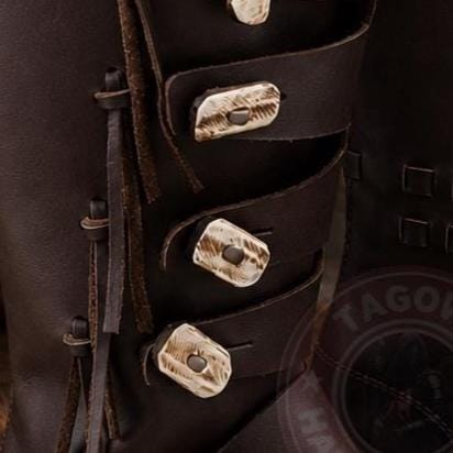 Viking Boots - Handmade Viking Leather Boots, Medieval Knee High Norse Warrior Footwear, LARP