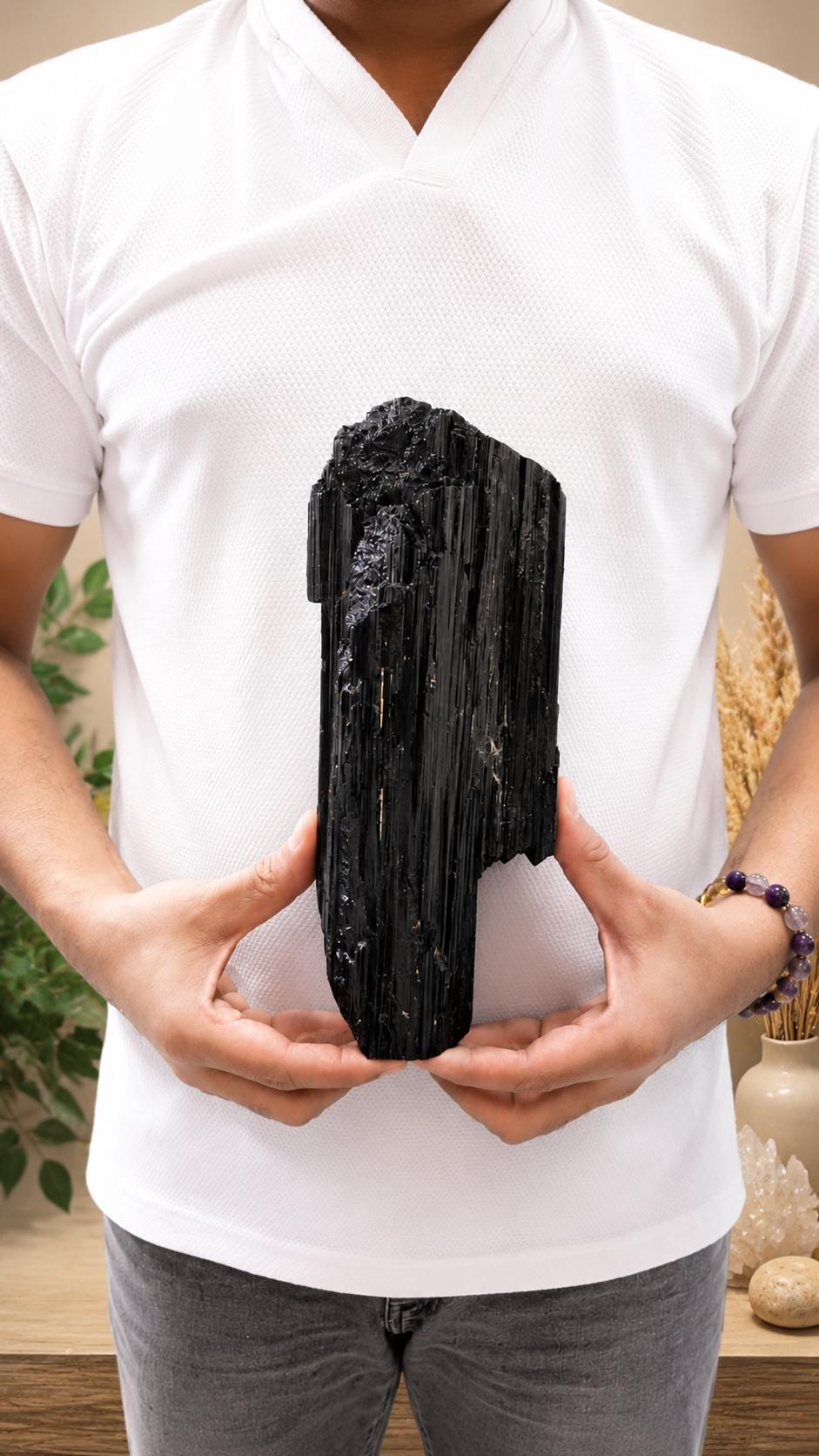 Viking Home Decor - Large Raw Black Baltic Flint Stone, Aquascape Centerpiece, Viking History