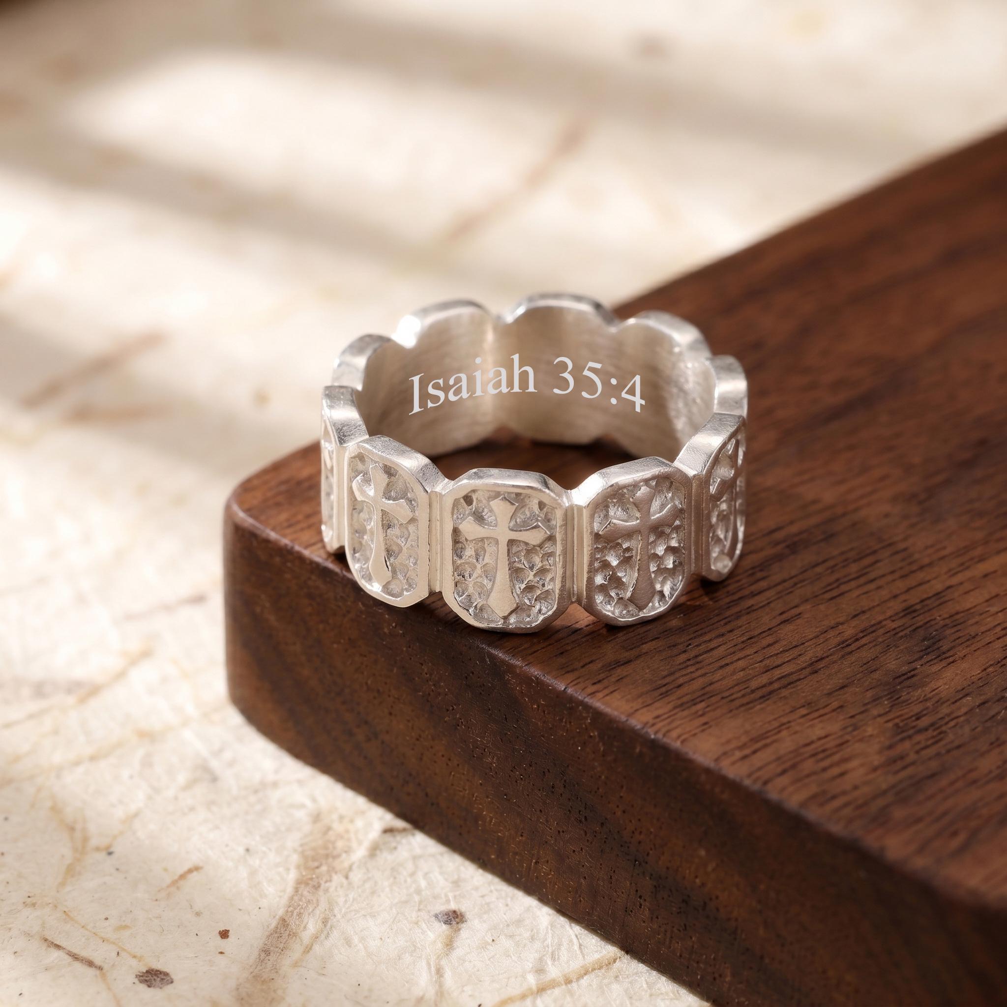 Viking Rune Ring - Personalized Silver Viking Rune Ring for Men, Engraved Norse Fidget Band, Nordic