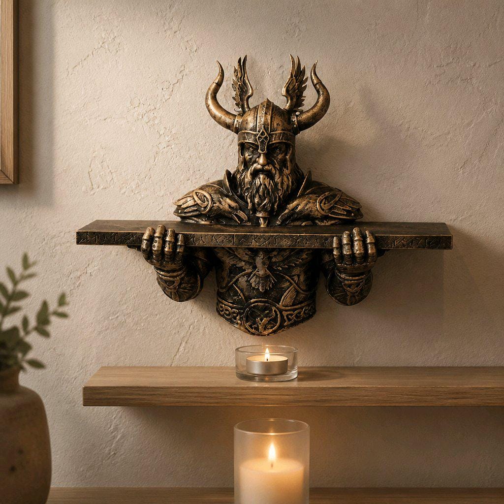 Viking Home Decor - Viking Guardian Wall Shelf stunning display shelf