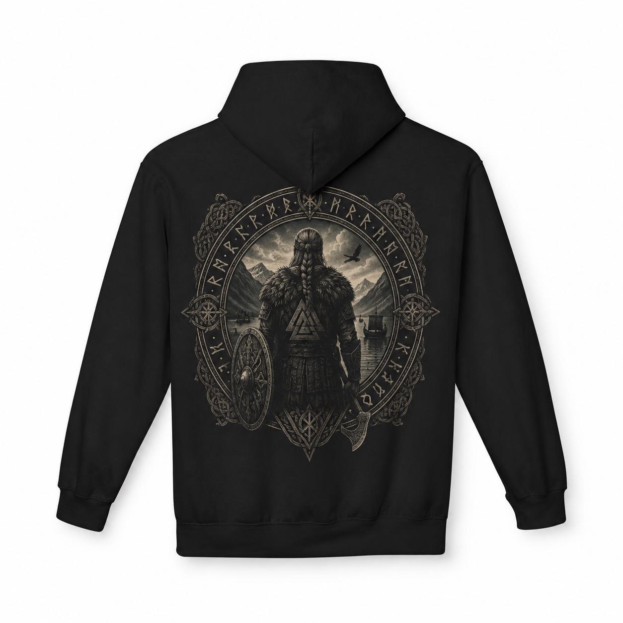 Viking Rune Hoodie - Viking Warrior Hoodie, Norse Mythology Sweatshirt, Nordic Rune Hoodie