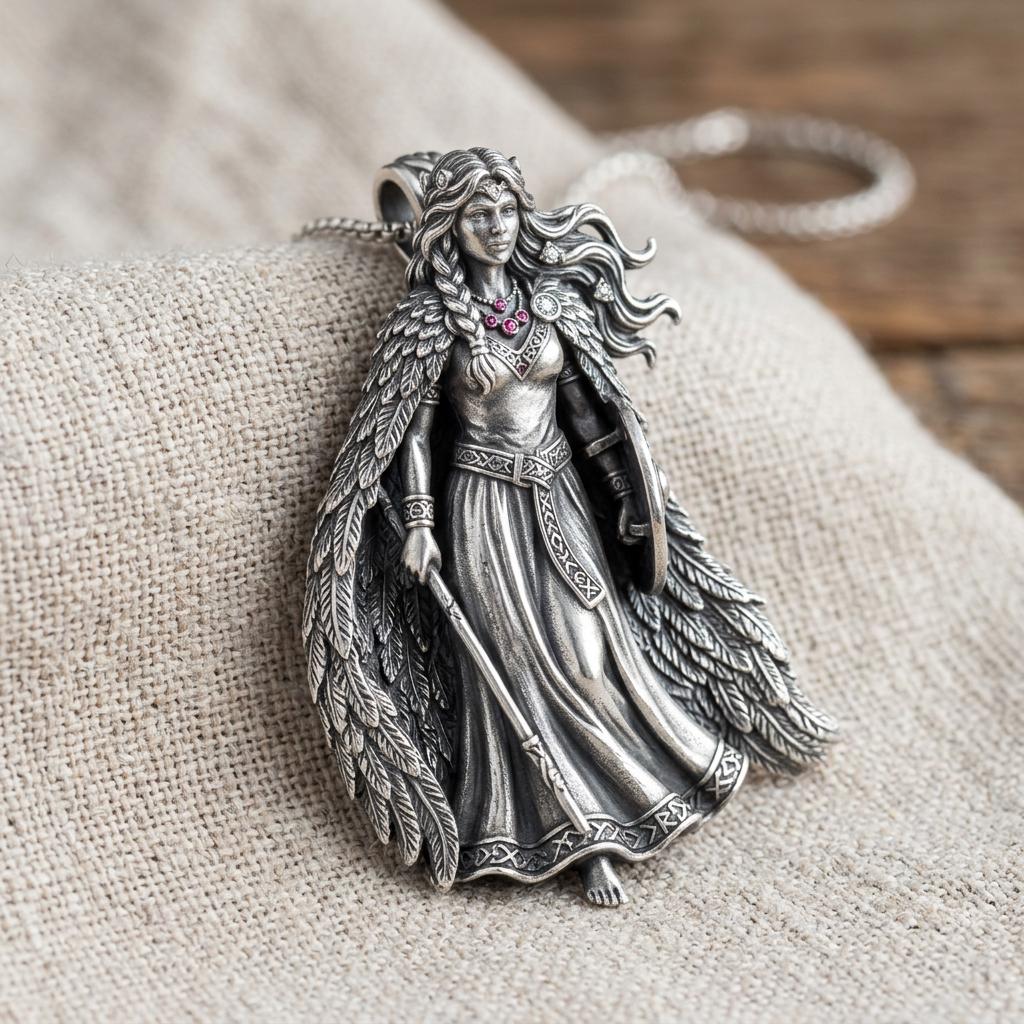 Viking Raven Necklace - Raven Head Viking Chain: Bronze Norse Necklace Replica