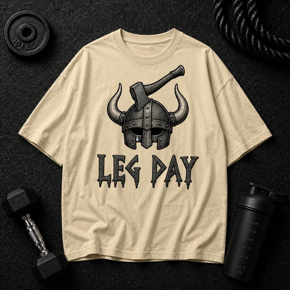 Viking T-Shirt - Viking Warrior Gym T-Shirt: Skål to Gains, Norse Motivation