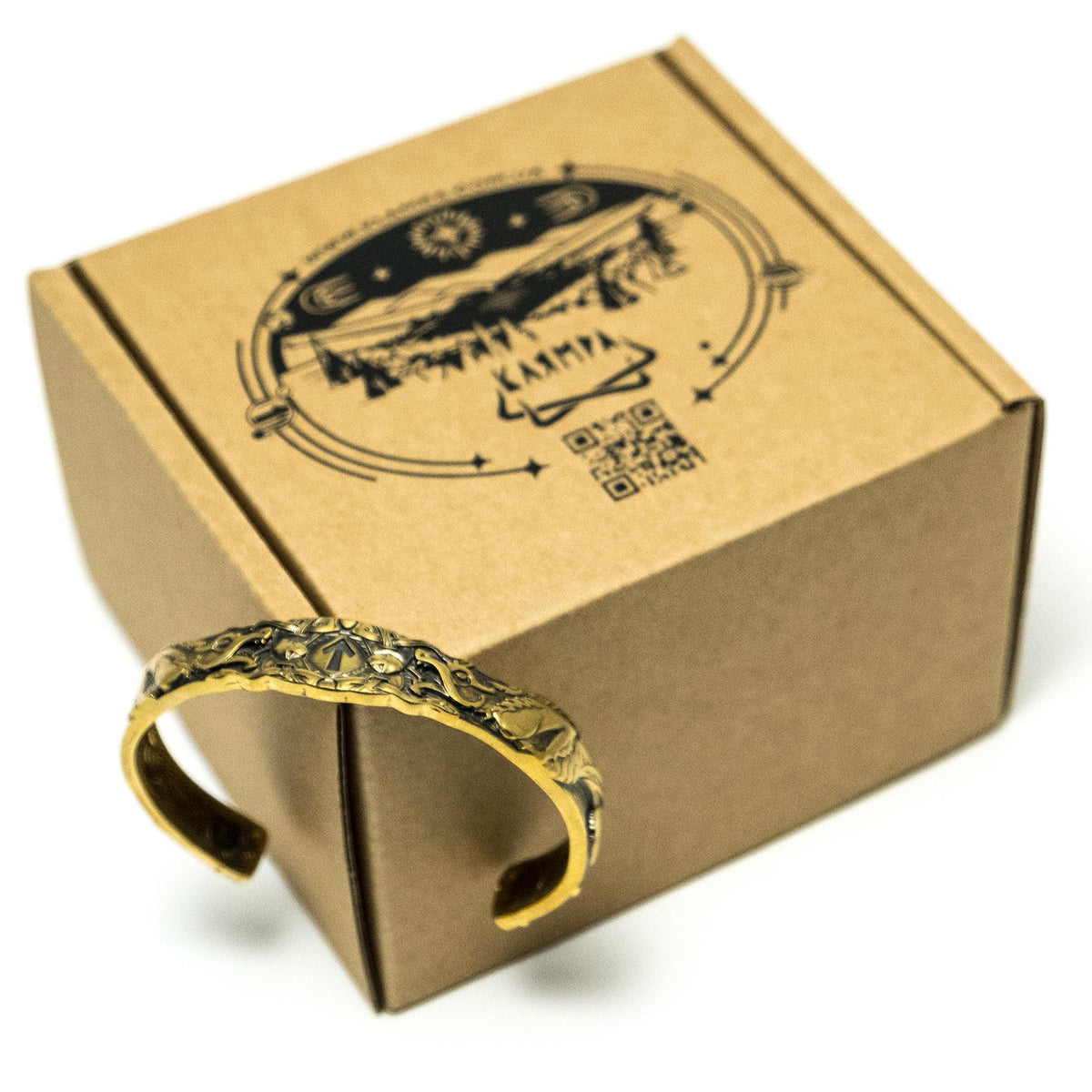Viking Odin Bracelet - Odin's Wolves Gift Set: Leather Belt with Handmade Solid Brass Viking Buckle