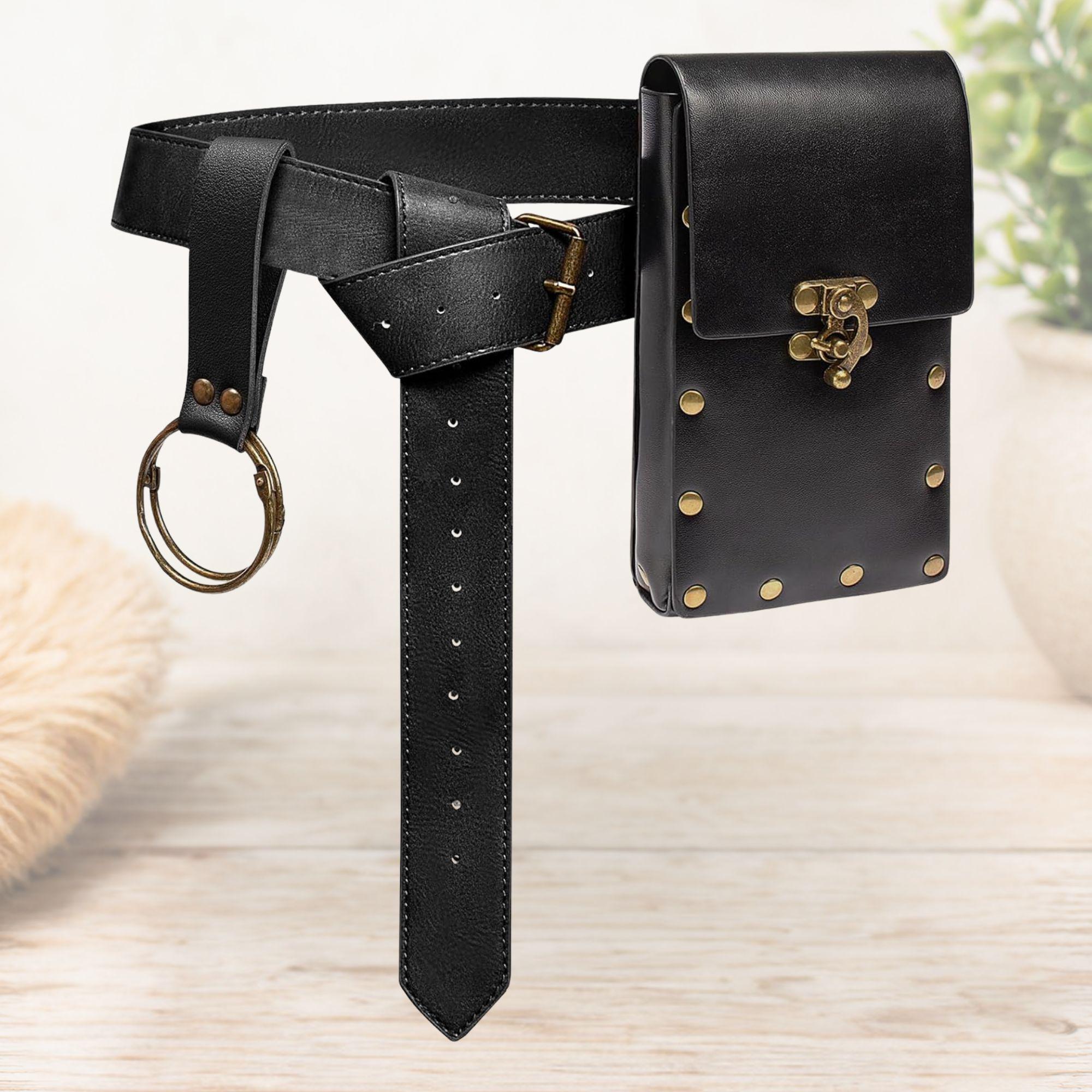 Viking Costume & LARP - Renaissance Fair Belt Pouch Set Viking Bracer Medieval Costume Accessories
