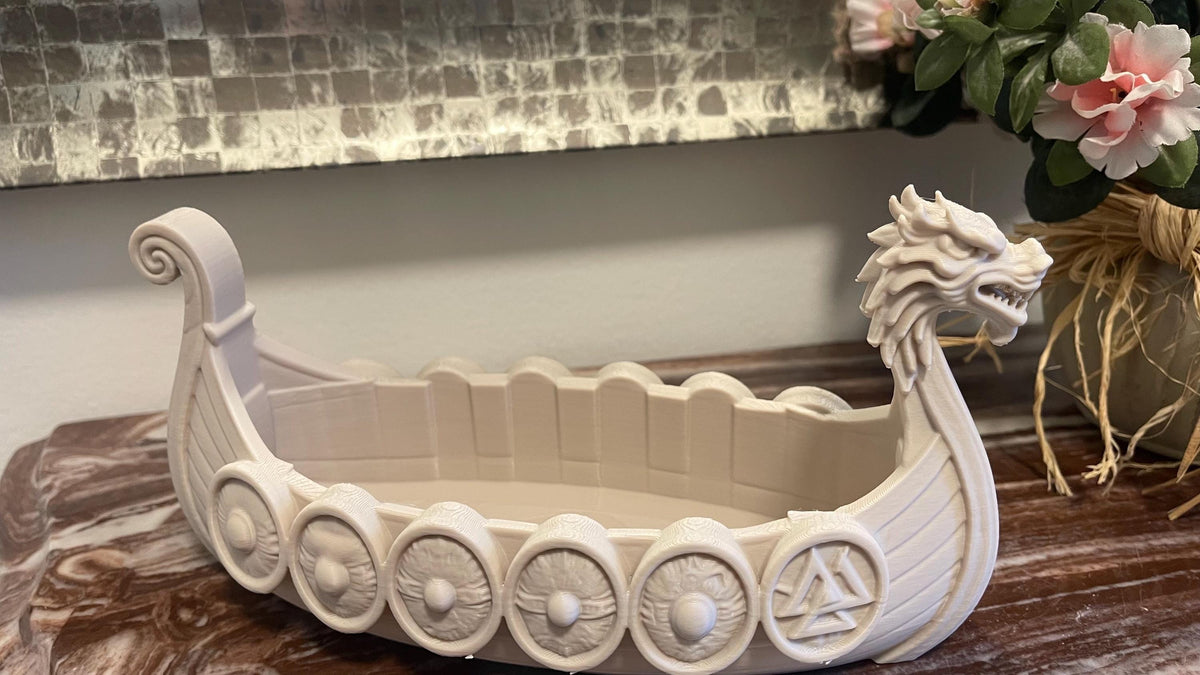 Viking Longship Home Decor - Viking Longship Planter Set, Norse Succulent Pot in Small Medium Large