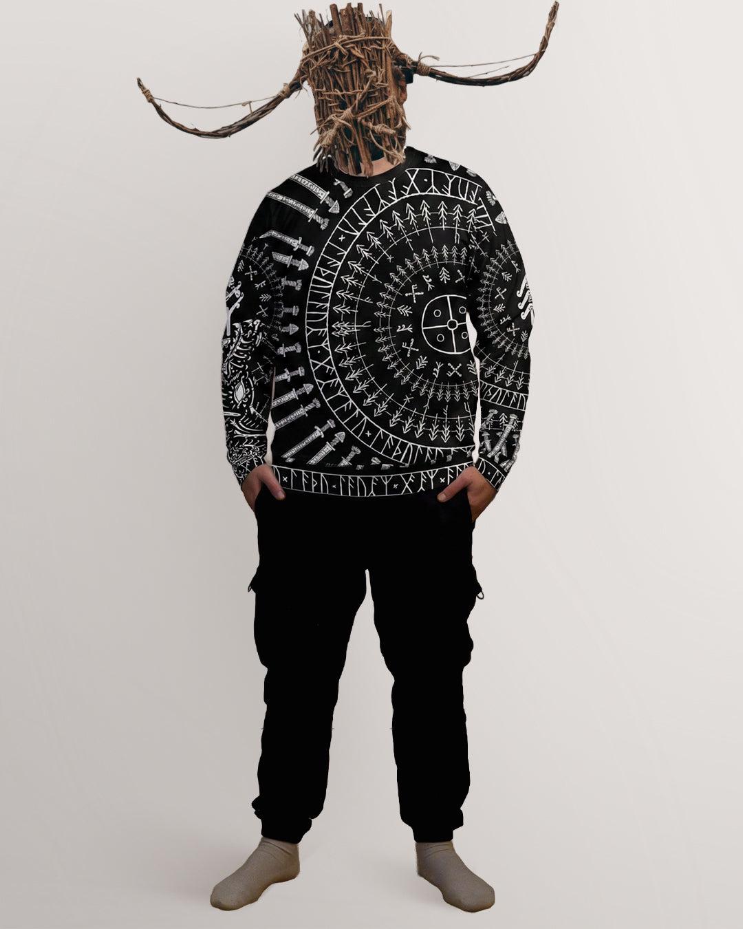 Viking Vegvisir Compass Hoodie - Runic Vegvisir Trident Hoodie - Norse Mythology, CoolMax Lined