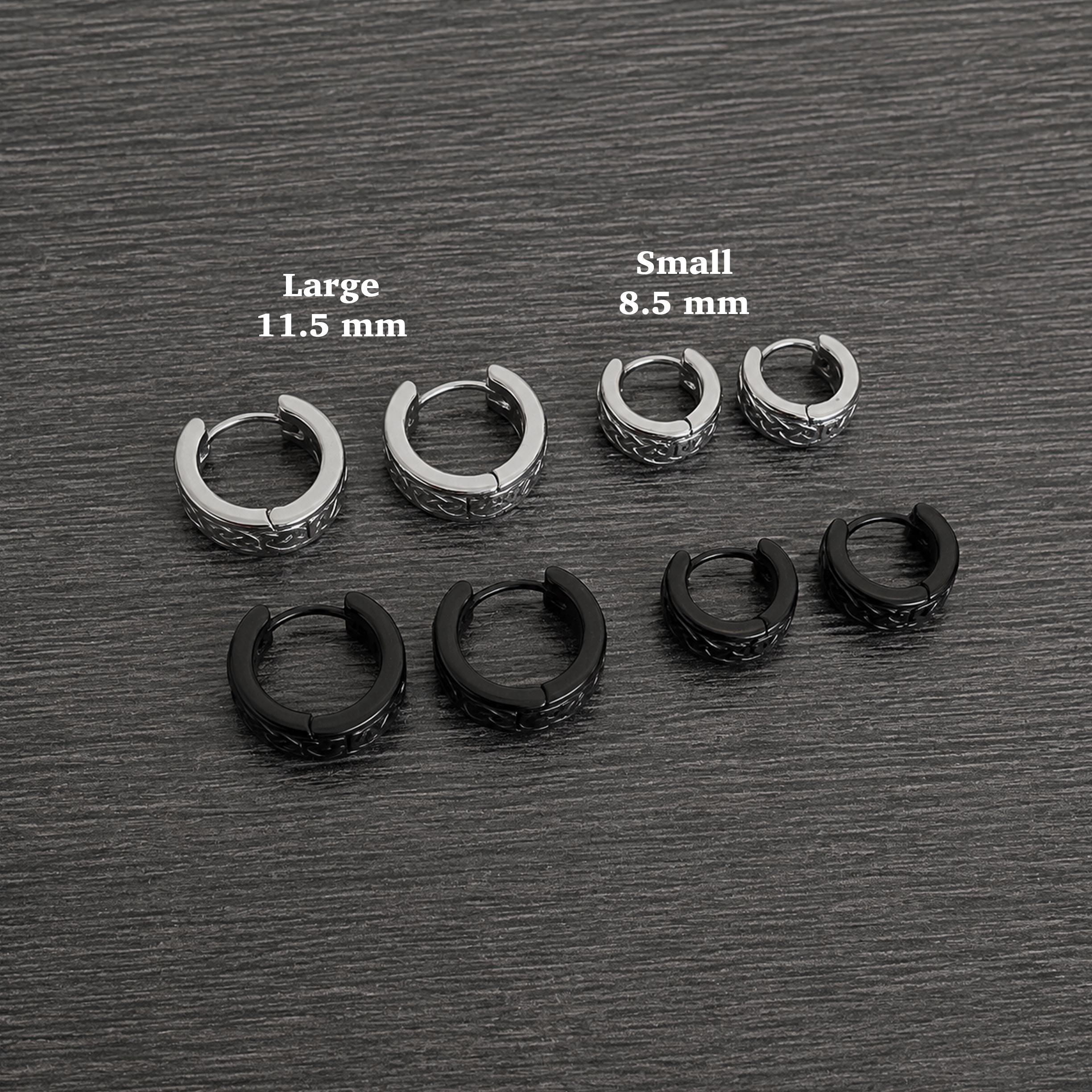 Viking Jewelry Accessory - Celtic braid hoop earrings, 8mm and 11 mm hoops, Viking earrings