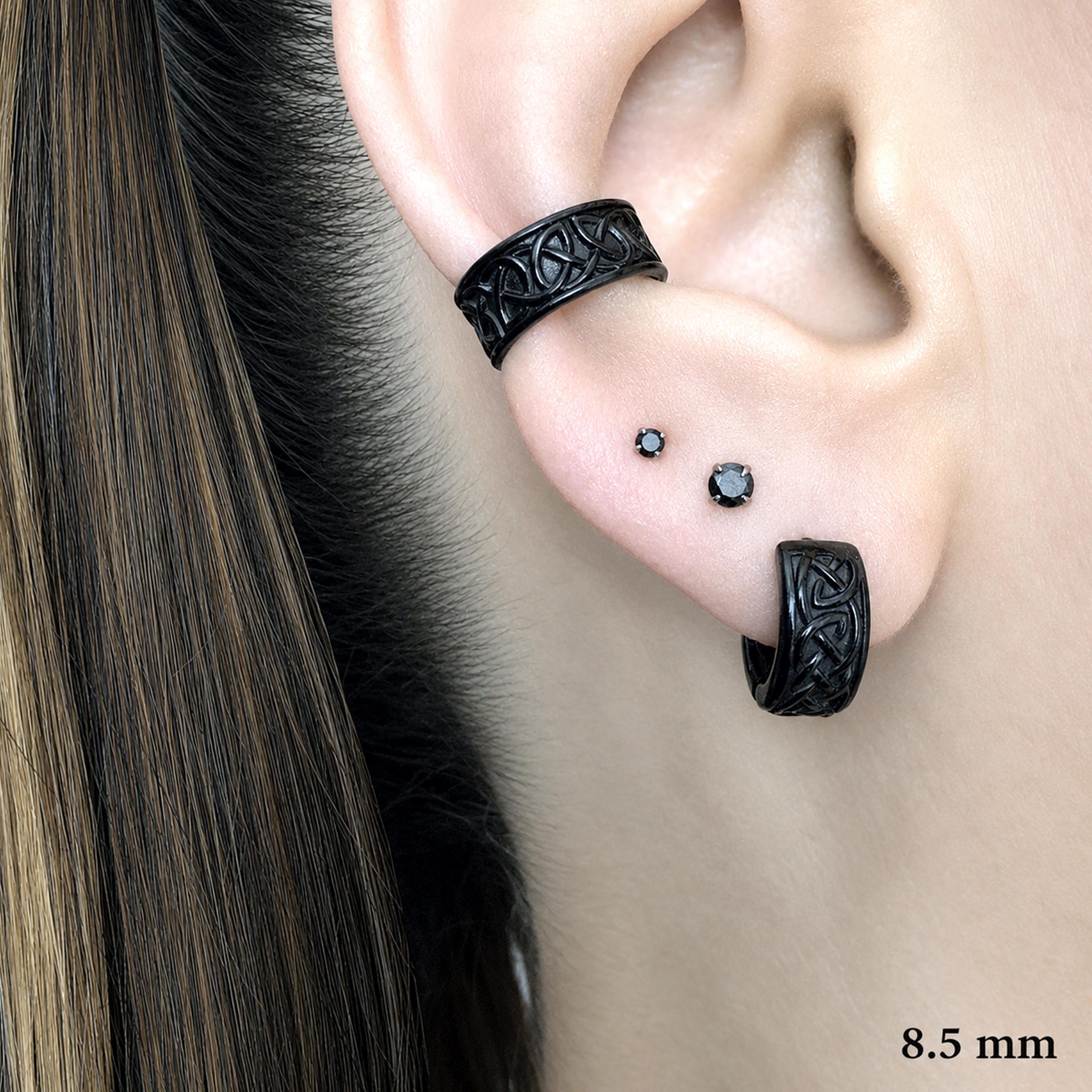 Viking Jewelry Accessory - Celtic braid hoop earrings, 8mm and 11 mm hoops, Viking earrings