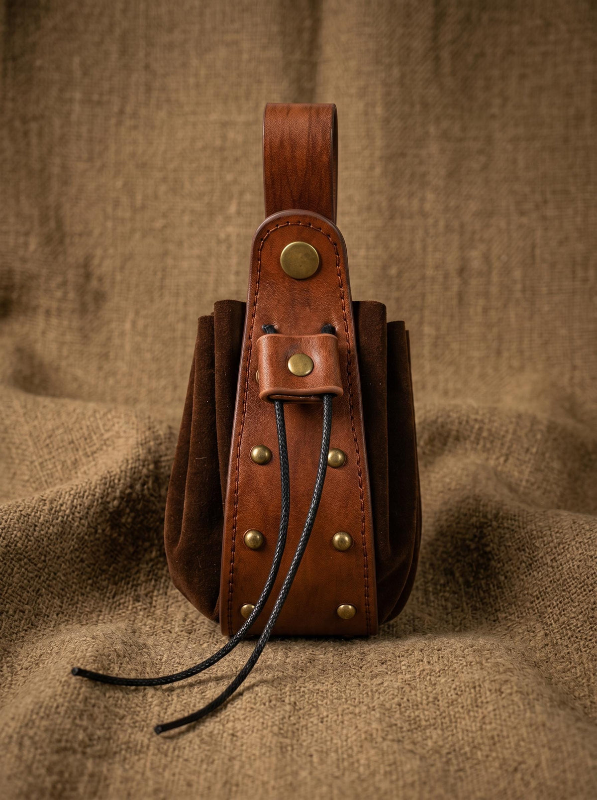 Viking Costume & LARP - Medieval Belt Set, Ren Faire Viking Cosplay Belt, Bracers Bags, Steampunk