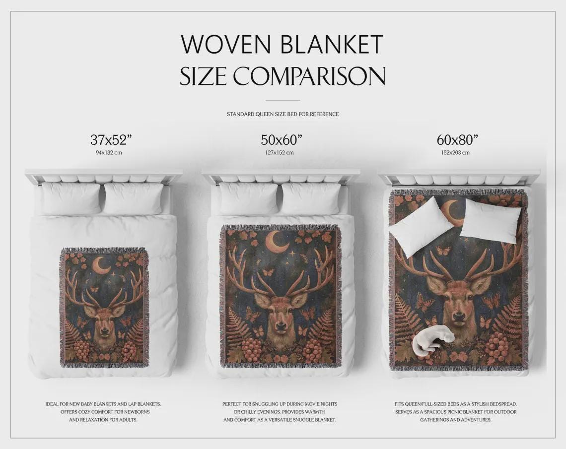 Viking Odin Blanket - Dark Fantasy Odin Woven Blanket, Norse God Viking Wall Art, Gothic Man Cave