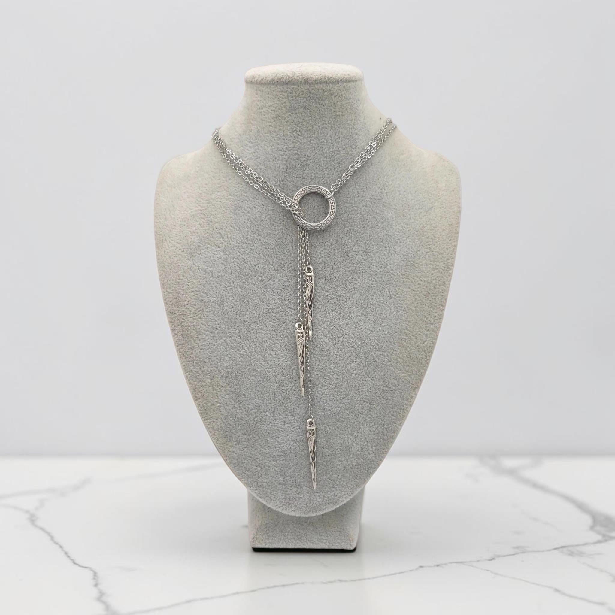 Viking Necklace - Viking Valkyrie Chain Necklace, Celtic Wraparound Jewelry