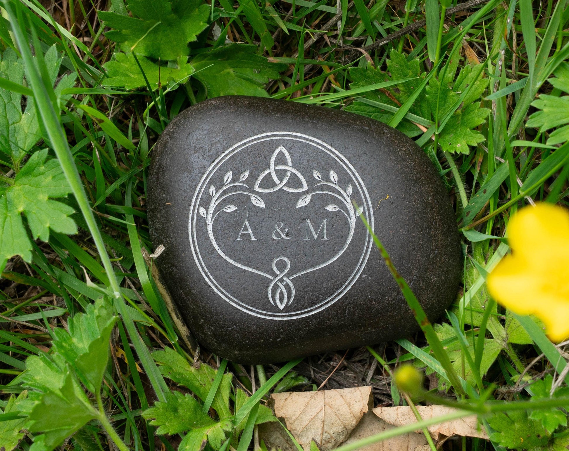 Viking Home Decor - Personalised Oathing Stone, Hand Engraved Oath Stone, Celtic Wedding Gift