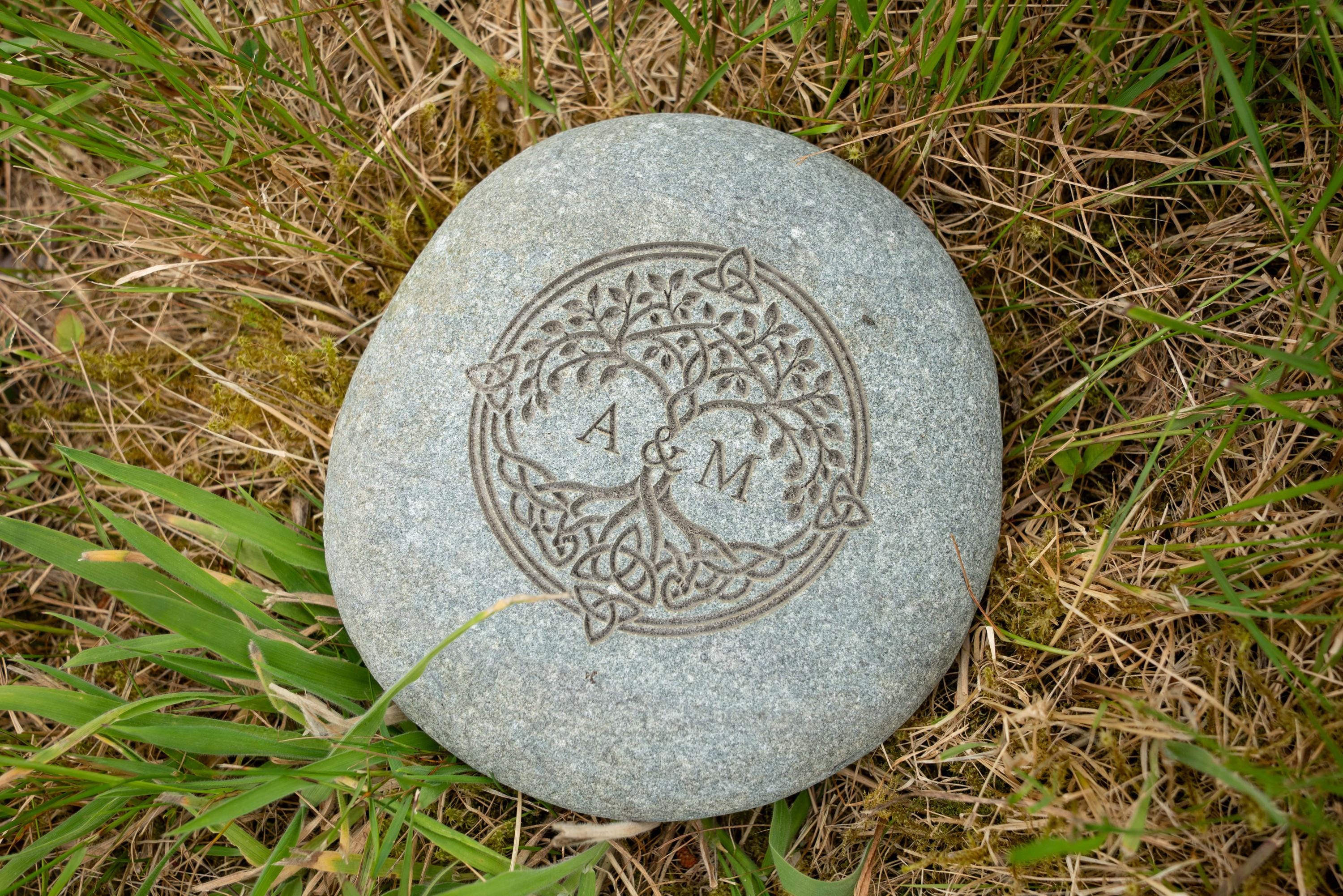 Viking Home Decor - Personalised Oathing Stone, Hand Engraved Oath Stone, Celtic Wedding Gift