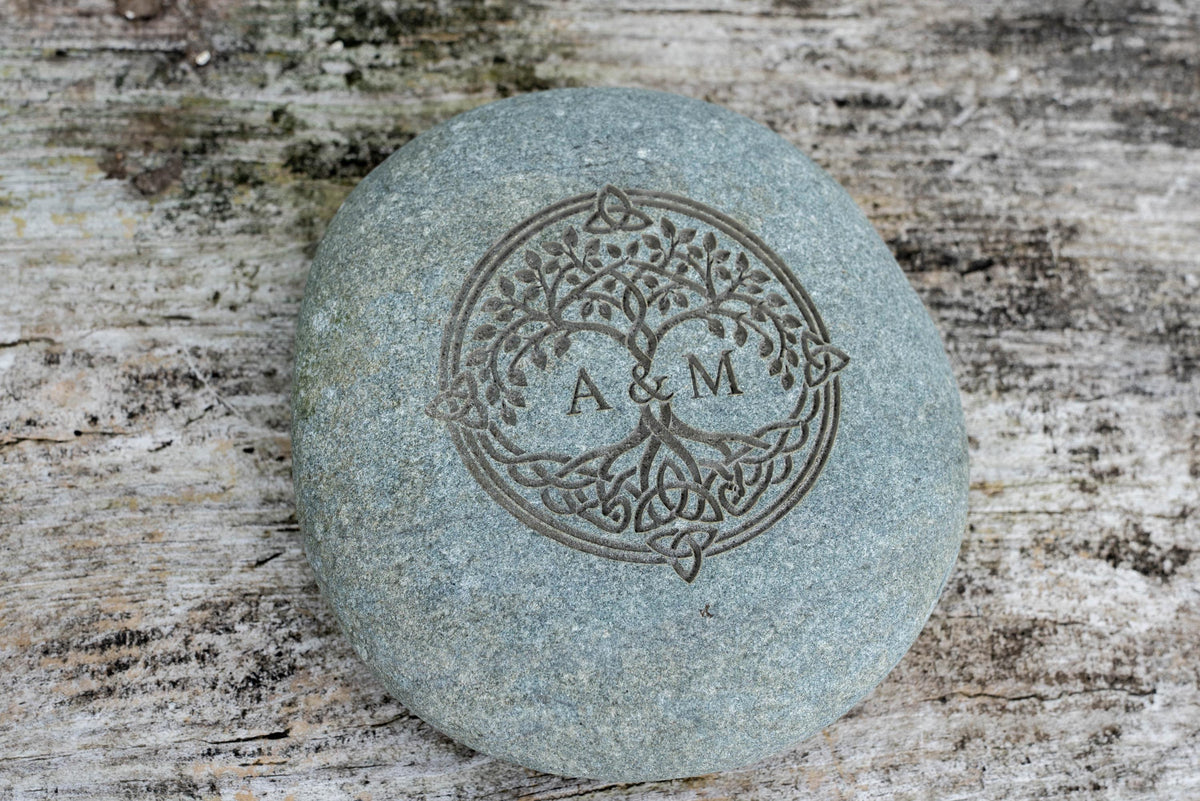 Viking Home Decor - Personalised Oathing Stone, Hand Engraved Oath Stone, Celtic Wedding Gift