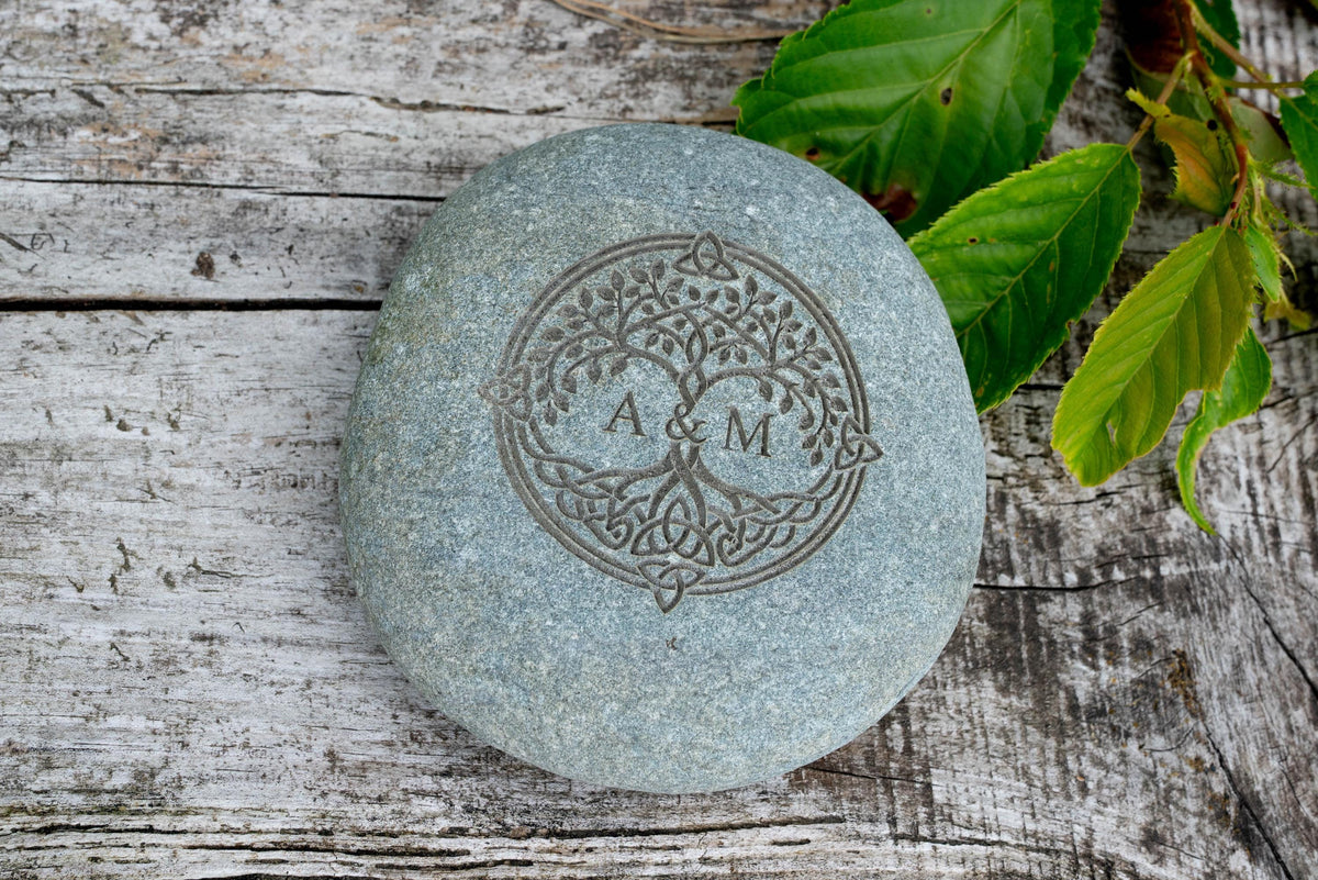 Viking Home Decor - Personalised Oathing Stone, Hand Engraved Oath Stone, Celtic Wedding Gift