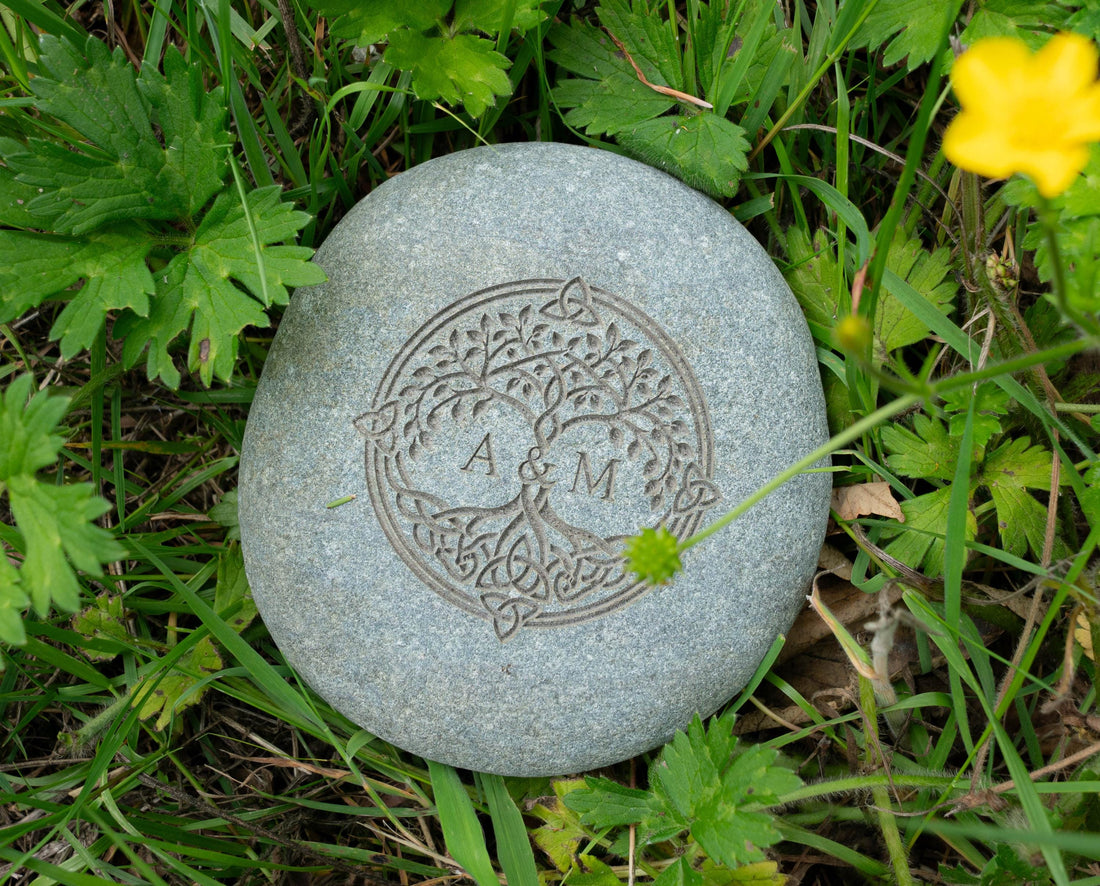 Viking Home Decor - Personalised Oathing Stone, Hand Engraved Oath Stone, Celtic Wedding Gift