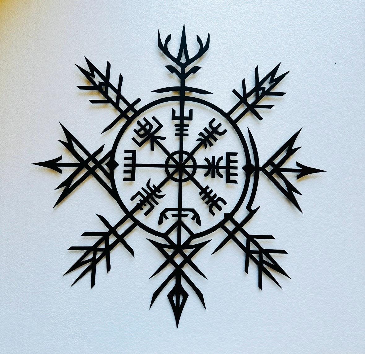 Viking Blanket - Norse Protection Symbol, Scandinavian Wall Hanging, Viking Decor