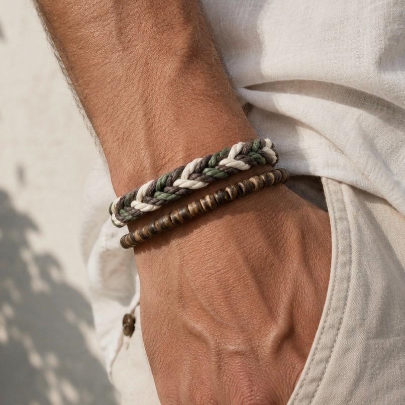 Viking Bracelet - Men’s Leather Bracelet, Viking Compass, Gift for Him