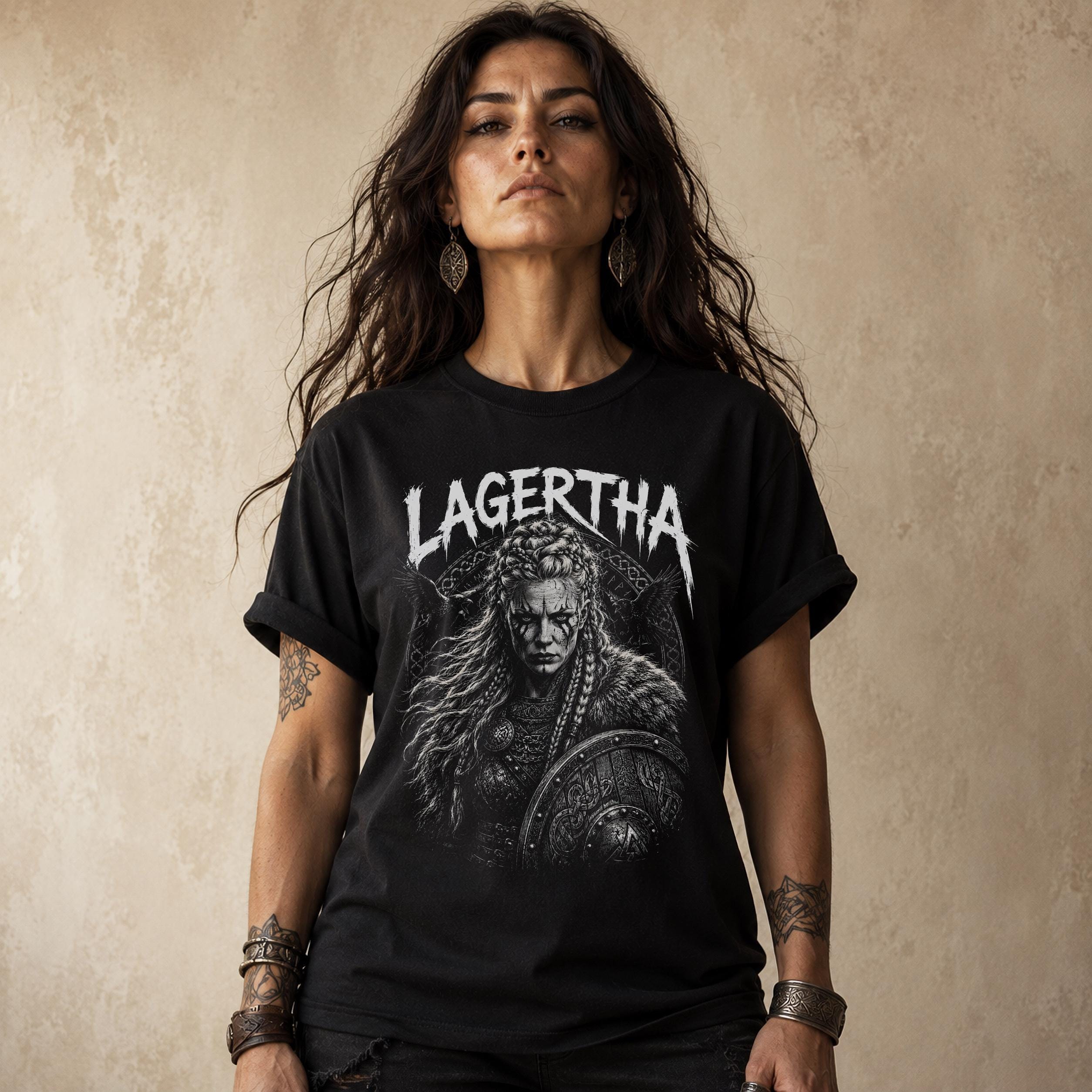 Viking T-Shirt - Lagertha Shirt: Viking Warrior Woman T Shirt, Viking Shieldmaiden Tee, Norse
