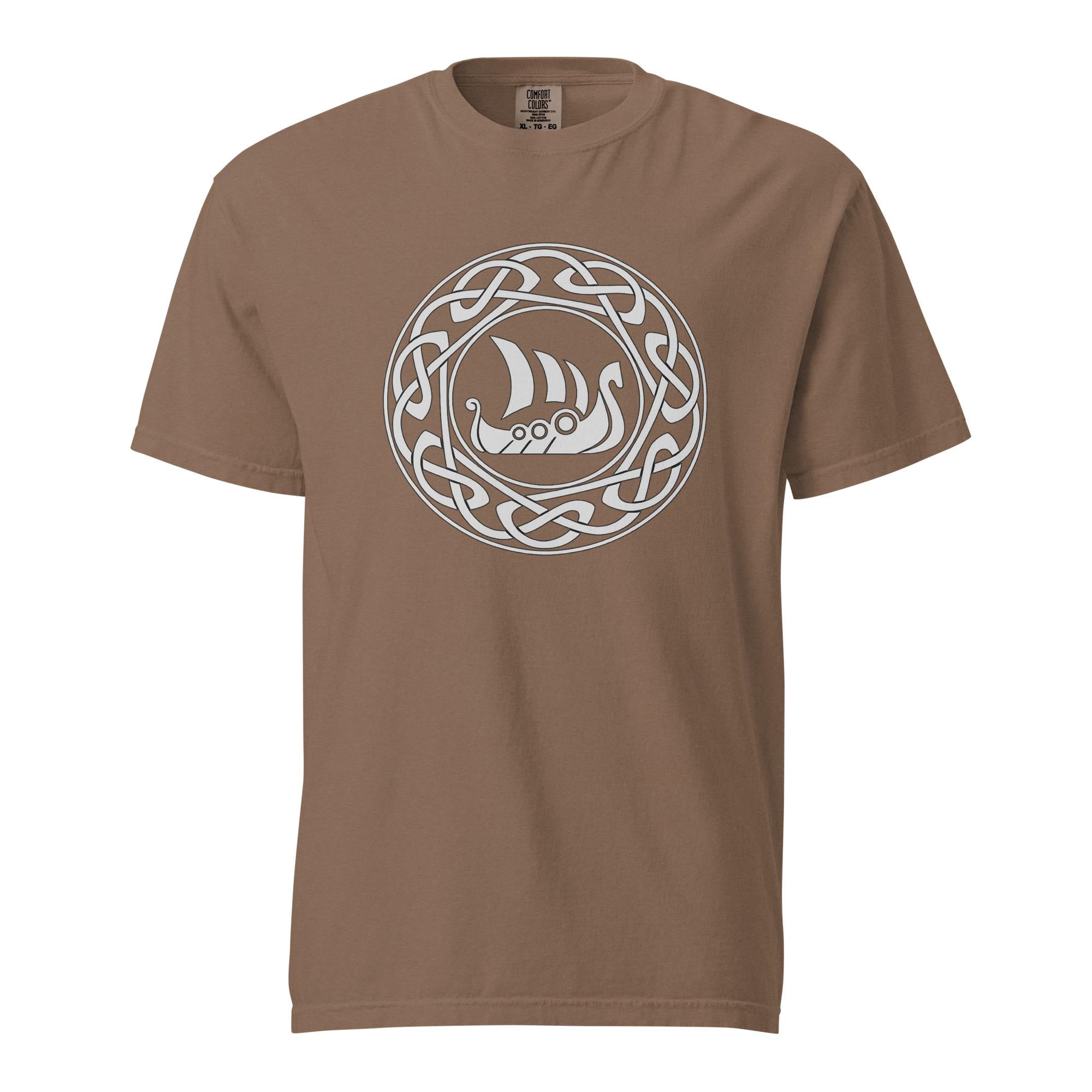 Viking Longship T-Shirt - Viking Longship Shirt, Norse Viking Ship, Celtic Knot Mythology Tee