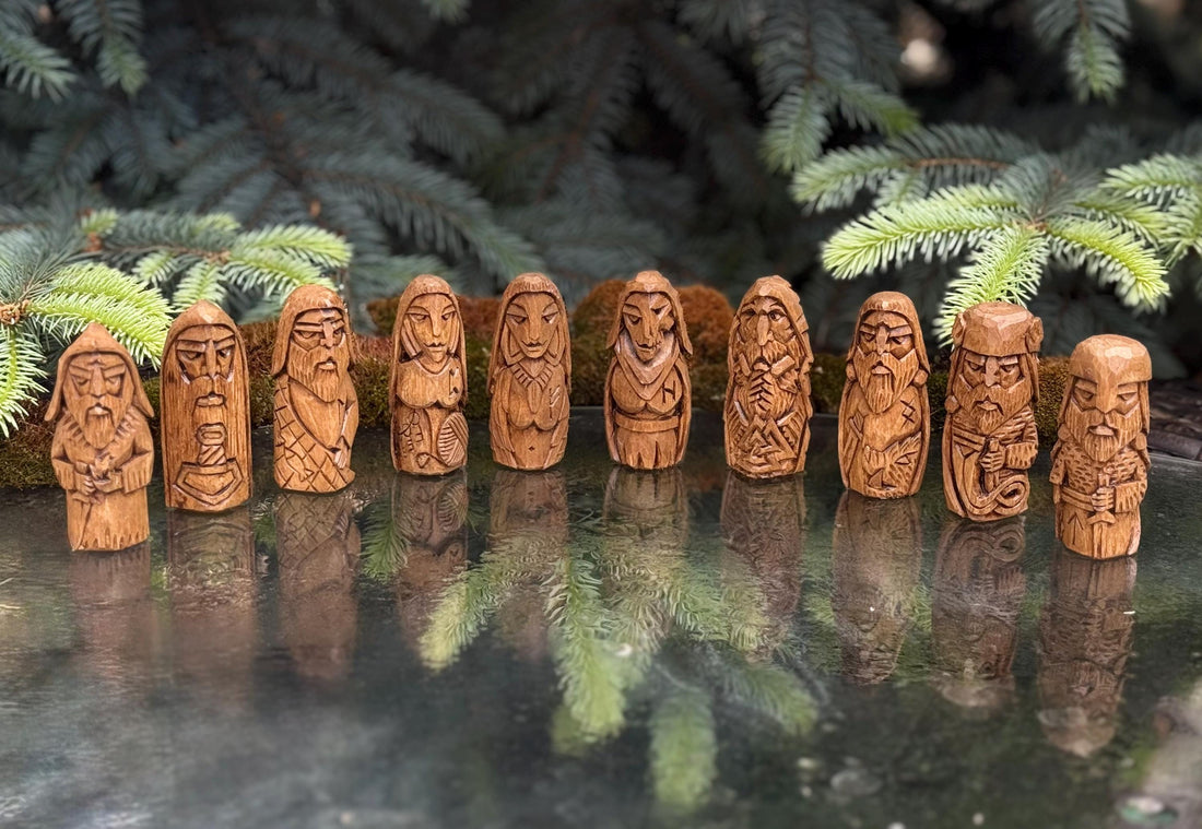 Viking Home Decor - Norse Gods Wood carving Pagan Home Decor Asatru Viking gifts Nordic decor Altar