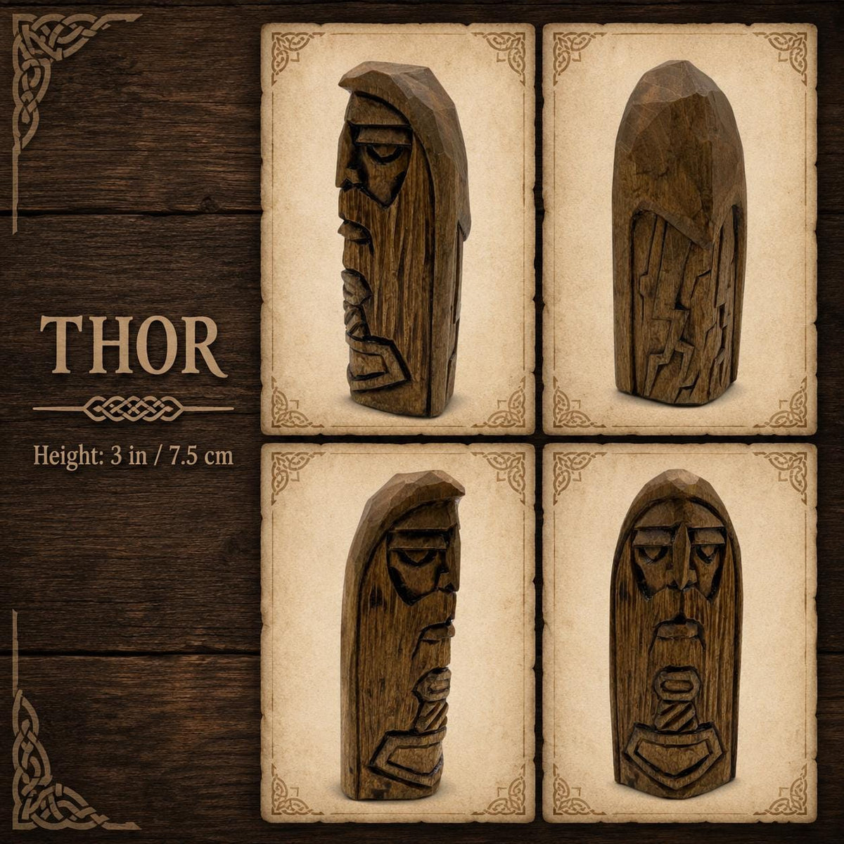 Viking Home Decor - Norse Gods Wood carving Pagan Home Decor Asatru Viking gifts Nordic decor Altar