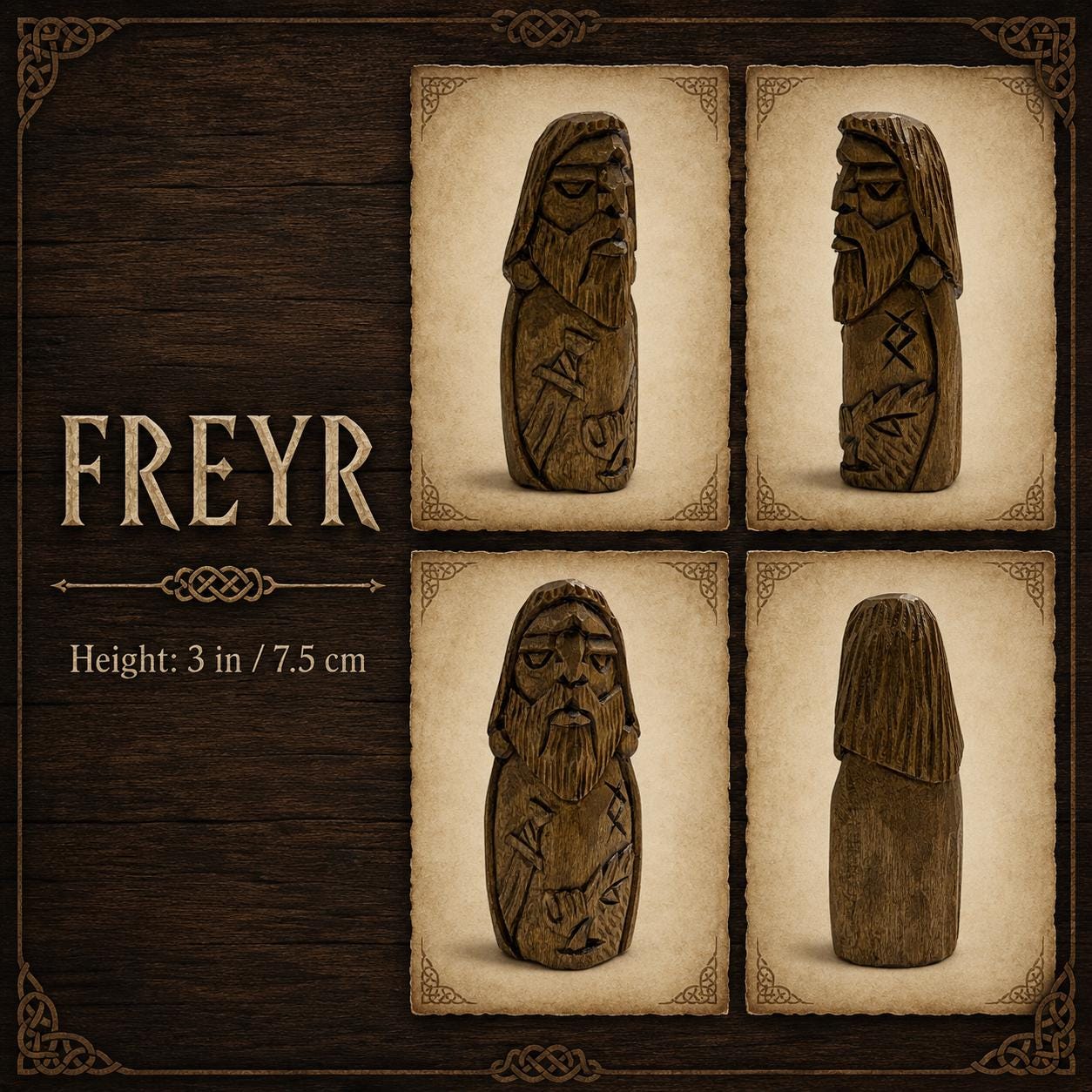 Viking Home Decor - Norse Gods Wood carving Pagan Home Decor Asatru Viking gifts Nordic decor Altar