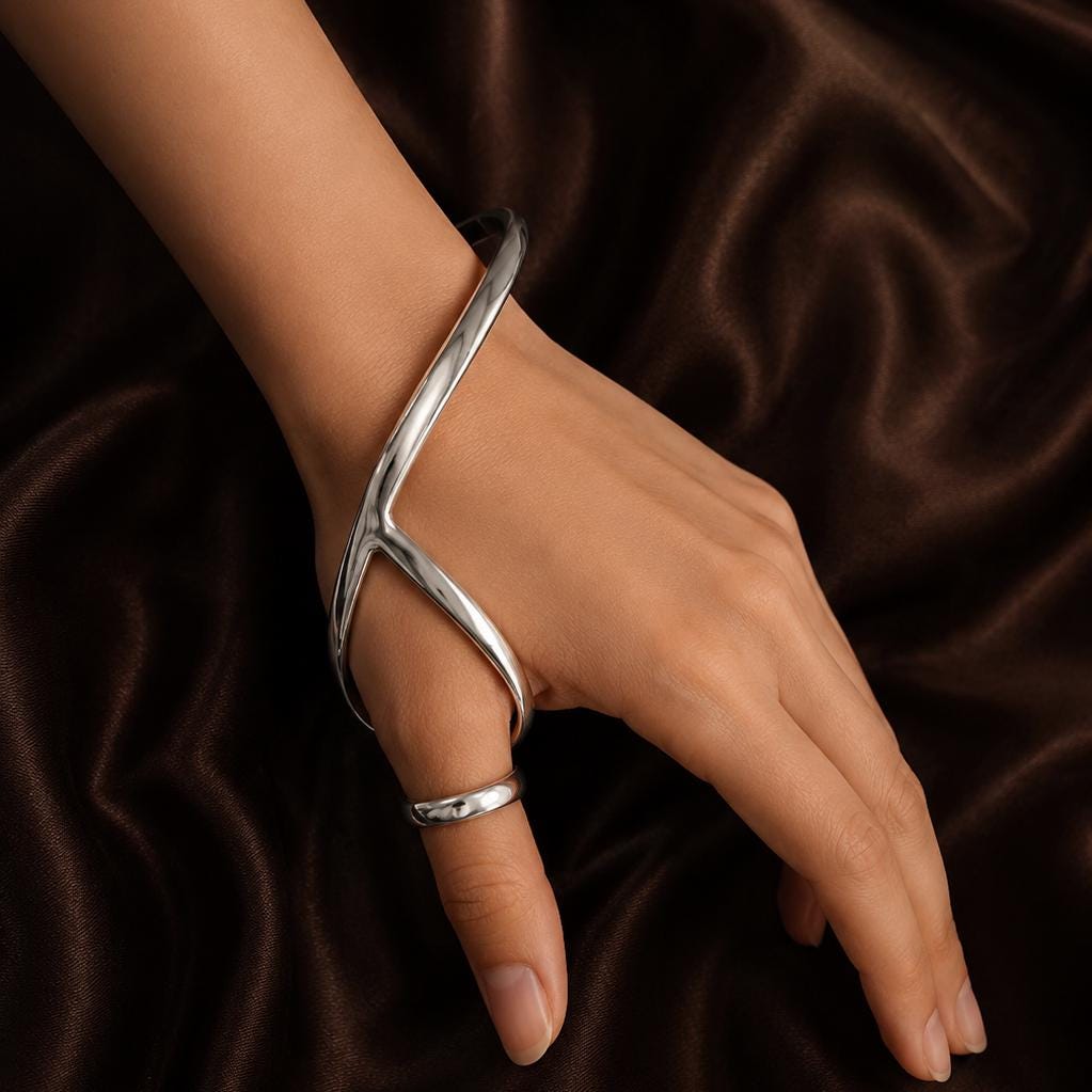 Viking Necklace - Oxidized Silver Square Byzantine Chain Necklace, 925 Sterling Silver Viking