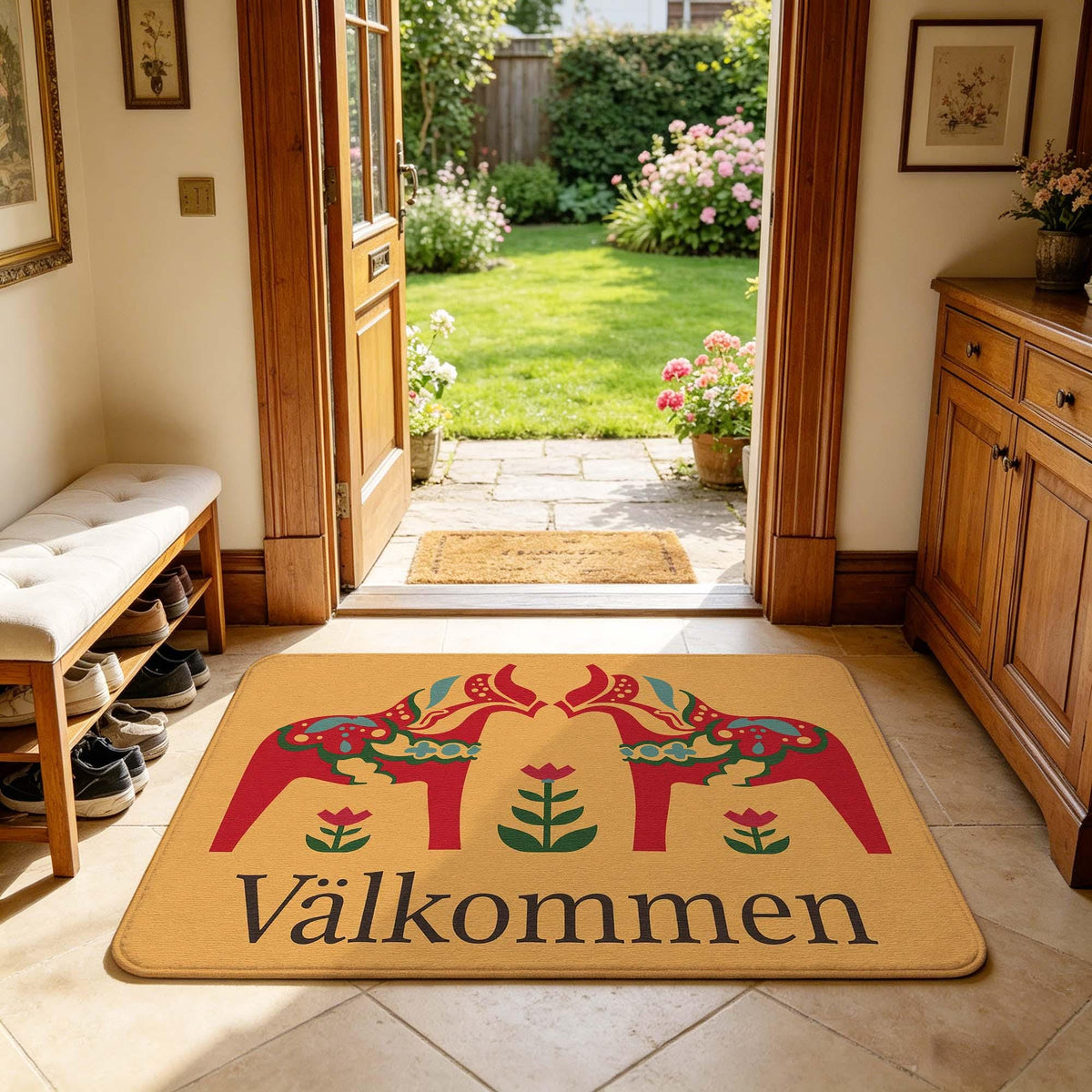 Viking Blanket - Viking Nordic Dragon Woven Cotton Throw Blanket, Fringed Tapestry Decor